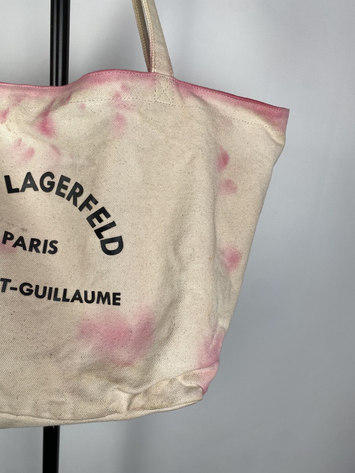 Designer × Karl Lagerfeld × Vintage Designer Karl Lagerfeld Large Cotton Bag Y2K Luxury Size ONE SIZE - 3 Thumbnail