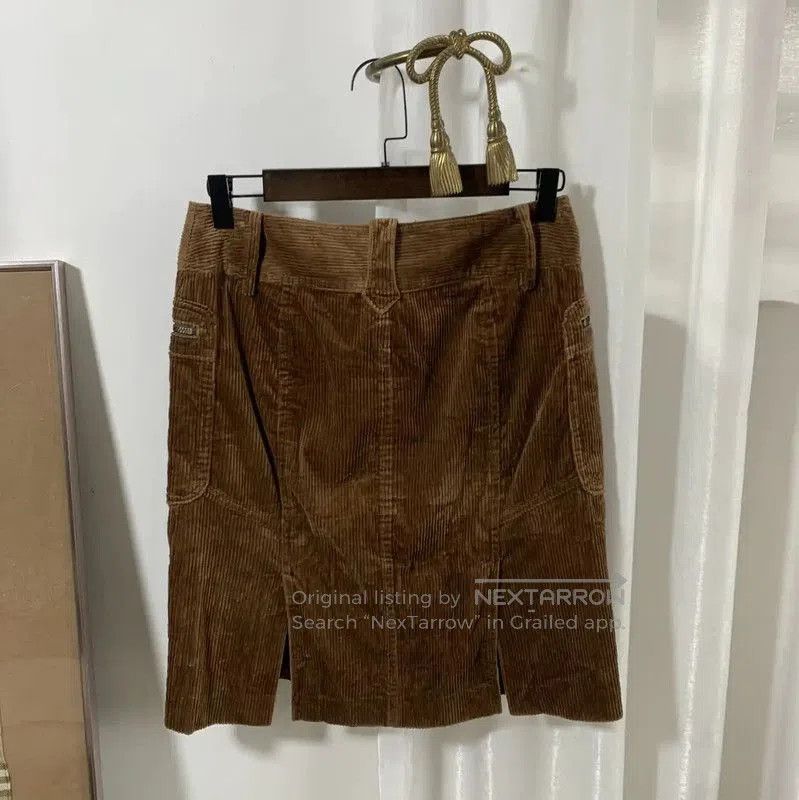 Burberry Burberry Brown Cotton Mini Skirt. Size 23" - 4 Thumbnail