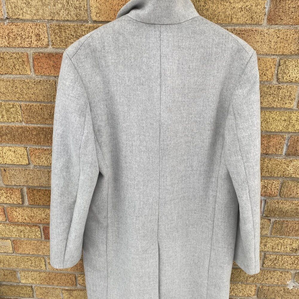 Zara Zara Man Asymmetric Collared Coat Jacket Large Gray Size US L / EU 52-54 / 3 - 4 Thumbnail
