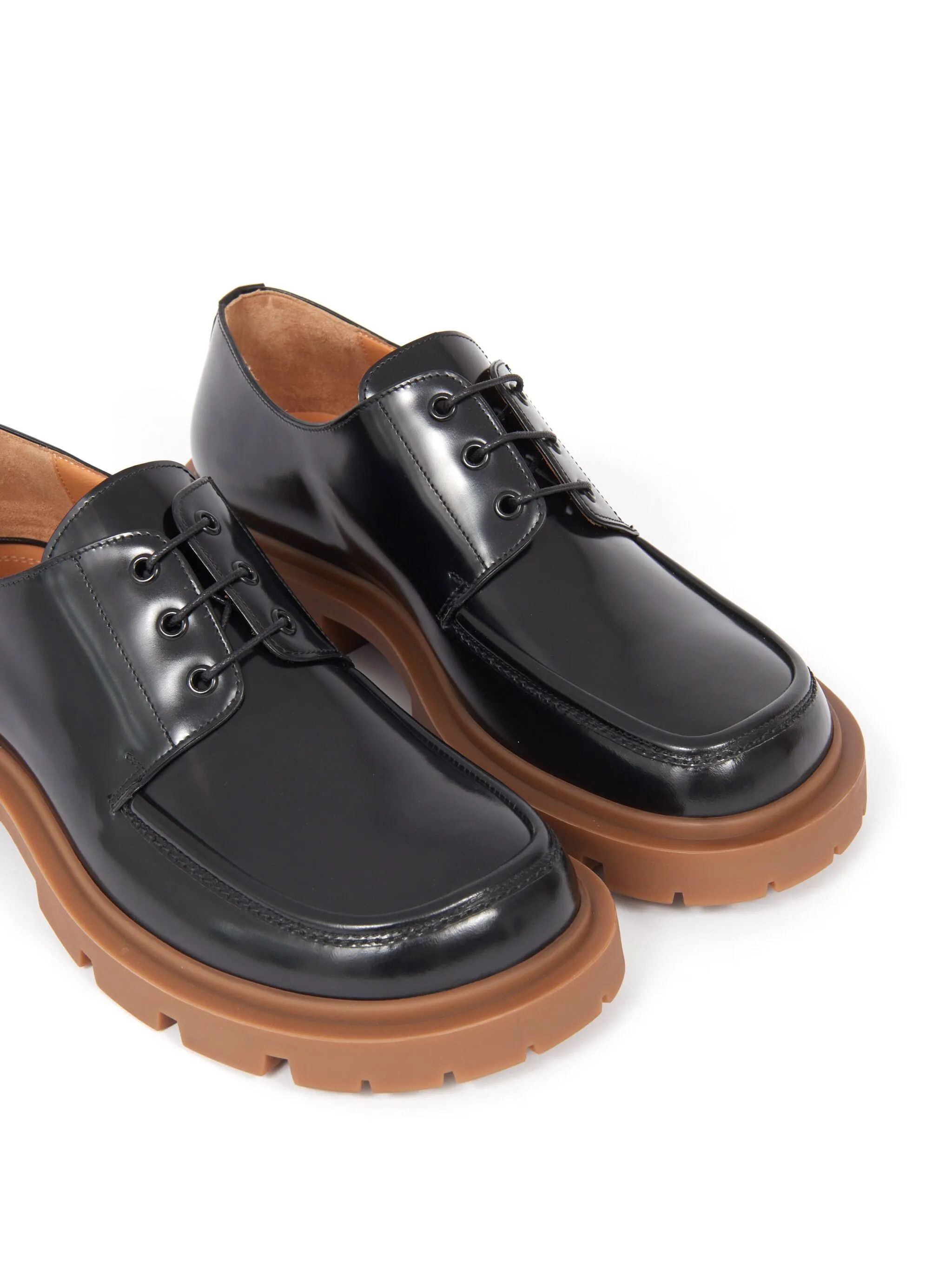 Maison Margiela o1w1db10625 Ivy Derby Shoes in Black/Honey Size US 12 / EU 45 - 5 Thumbnail
