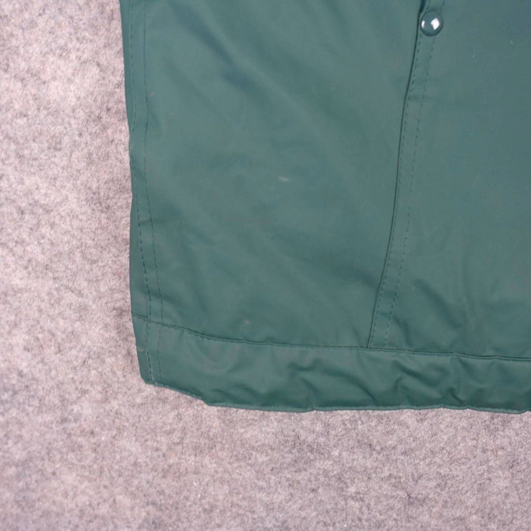 Rains VINTAGE Misty Harbor Coat XL Green Rain Coat Unisex Mens Womens Hooded Lined Pockets PVC Zip Long Size XL / US 12-14 / IT 48-50 - 6 Thumbnail