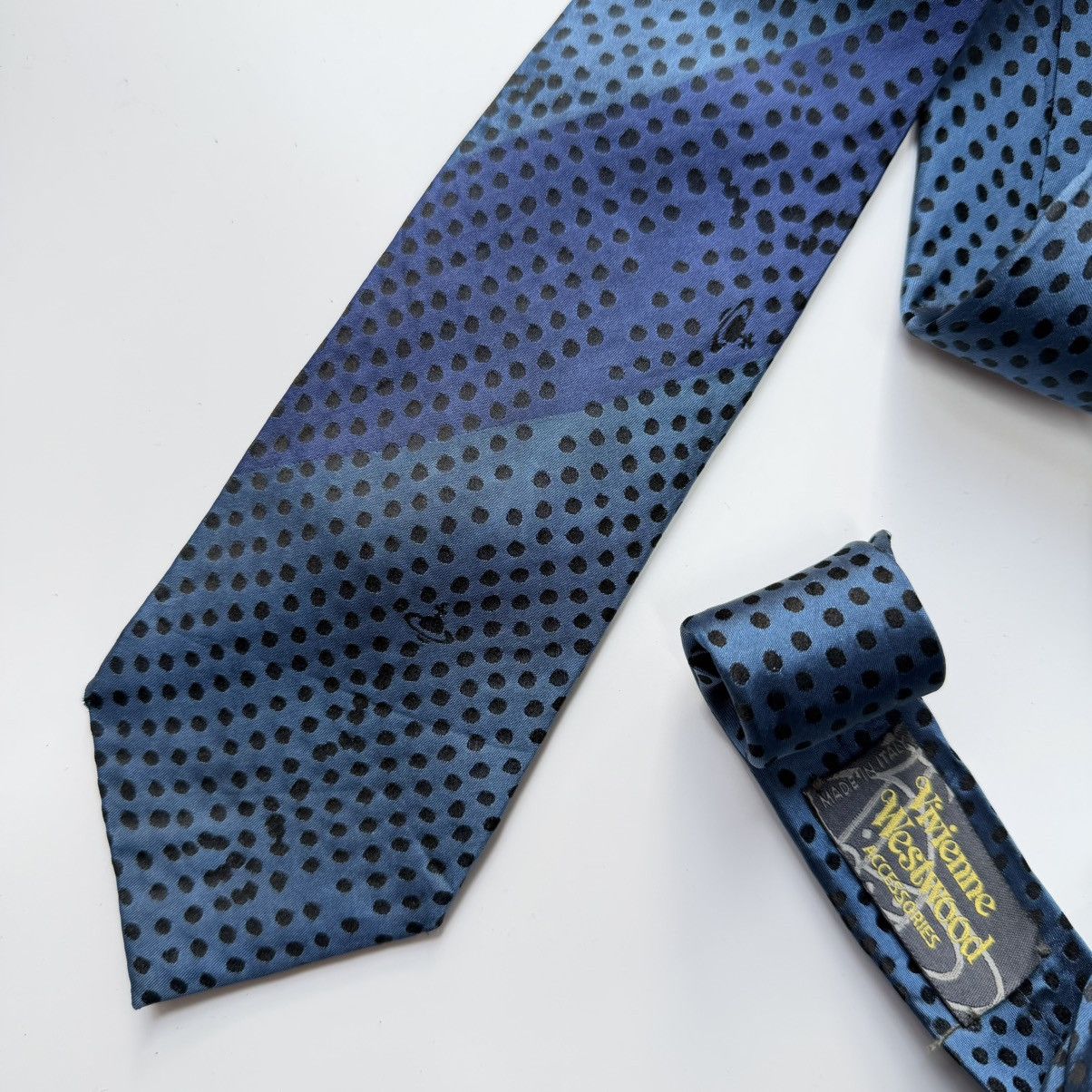 Vivienne Westwood 2000s Vivienne Westwood Logo Ombre Polka Dot Tie Size ONE SIZE - 2 Thumbnail