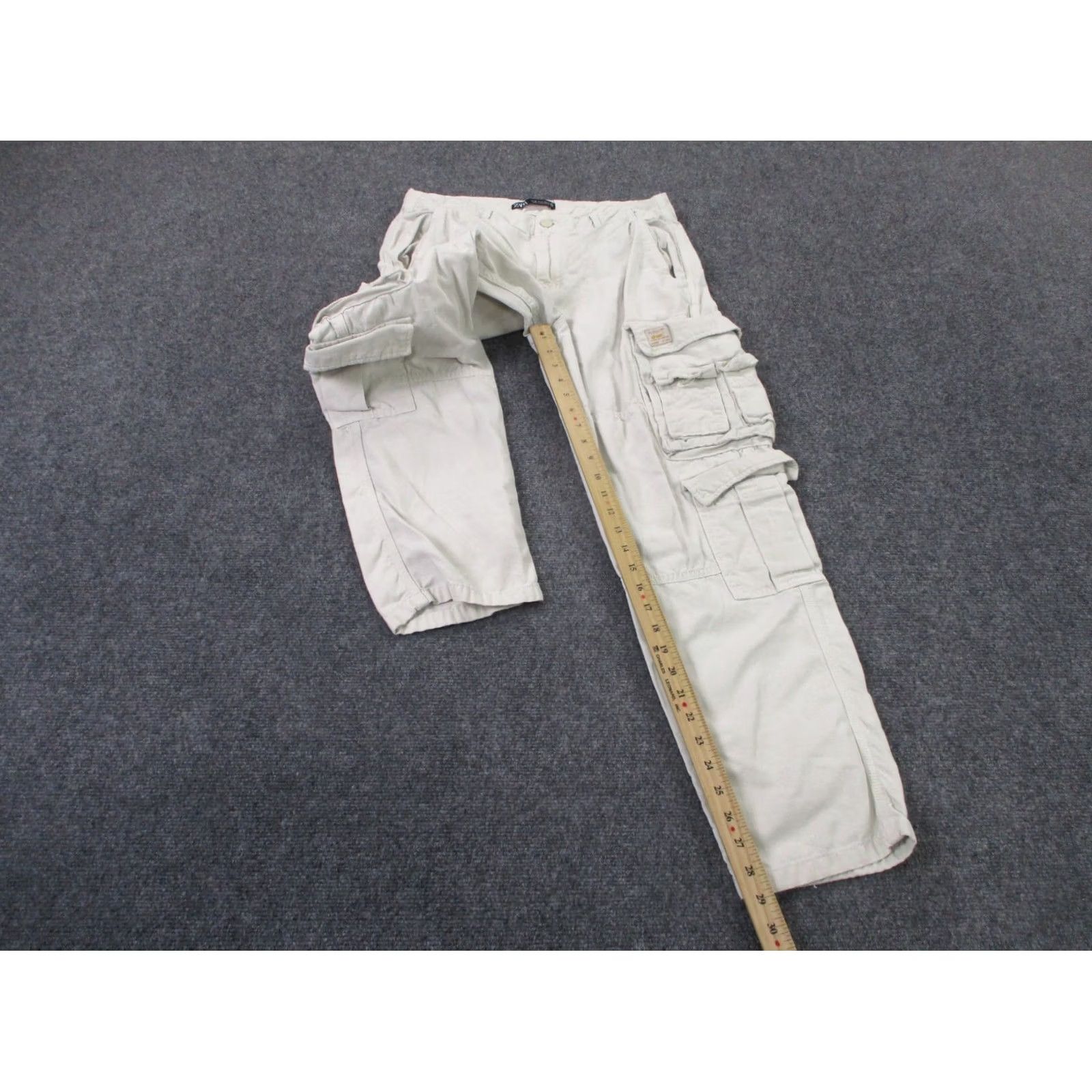 Zara Zara Pants Beige Cargo Y2K Baggy Skater Streetwear Casual Women 31 Size 24" / US 00 / IT 34 - 3 Thumbnail