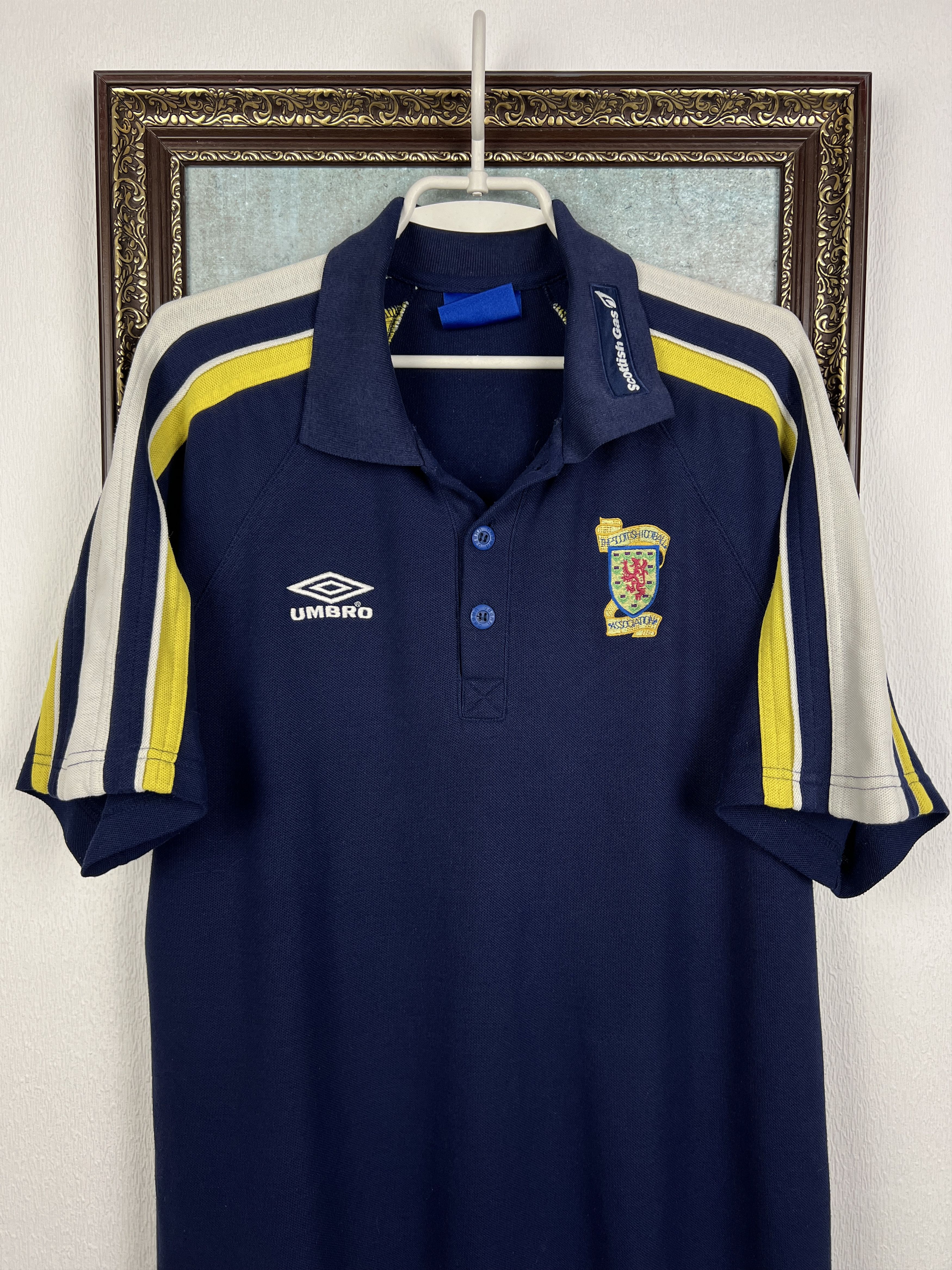Umbro Vintage Scotland Football Train Jersey Polo Soccer Shirt Size US M / EU 48-50 / 2 - 2 Thumbnail