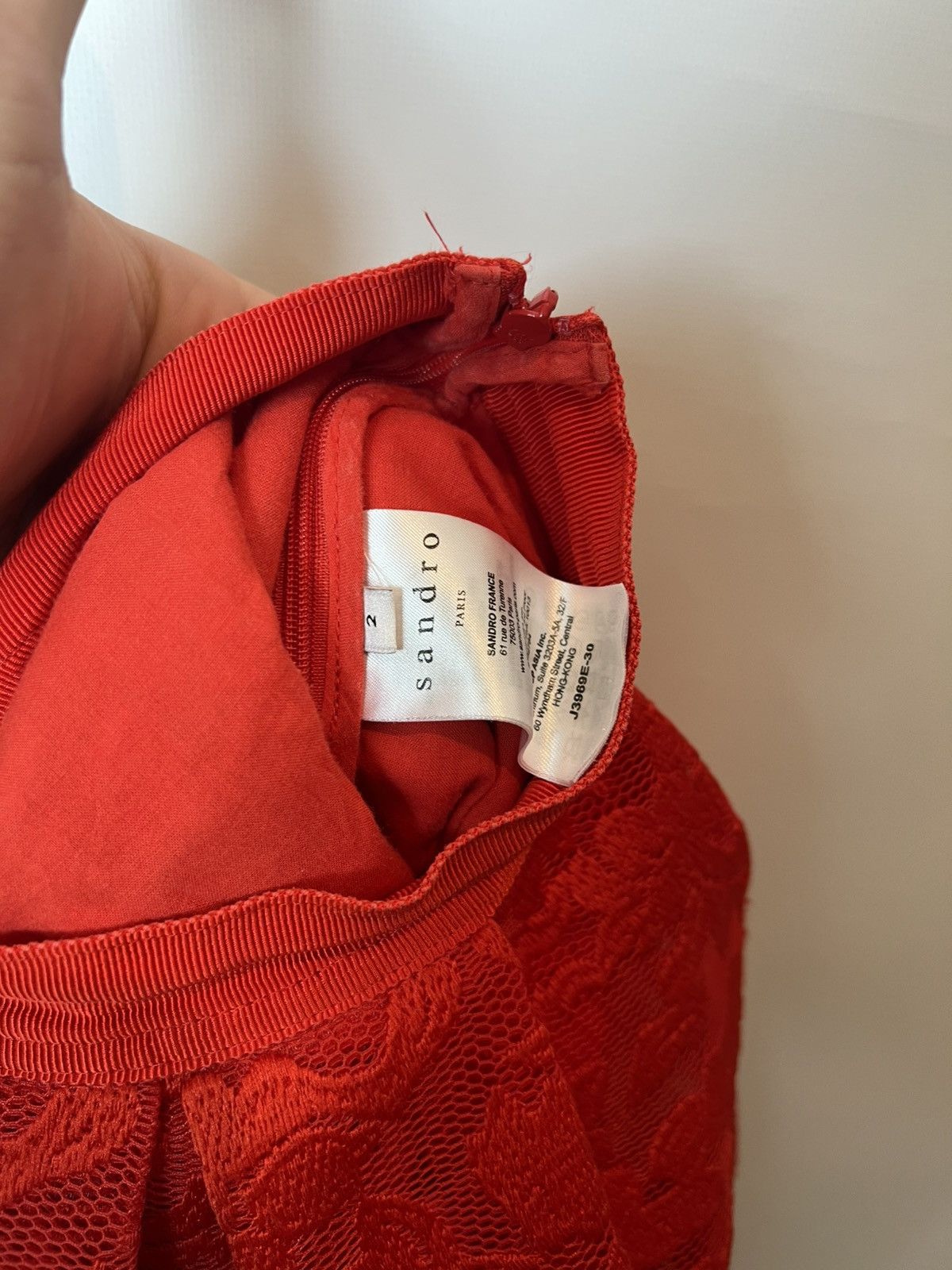 Sandro Vintage luxury Sandro Texured Red Midi Skirt Size 2 Size 26" / US 2 / IT 38 - 5 Thumbnail