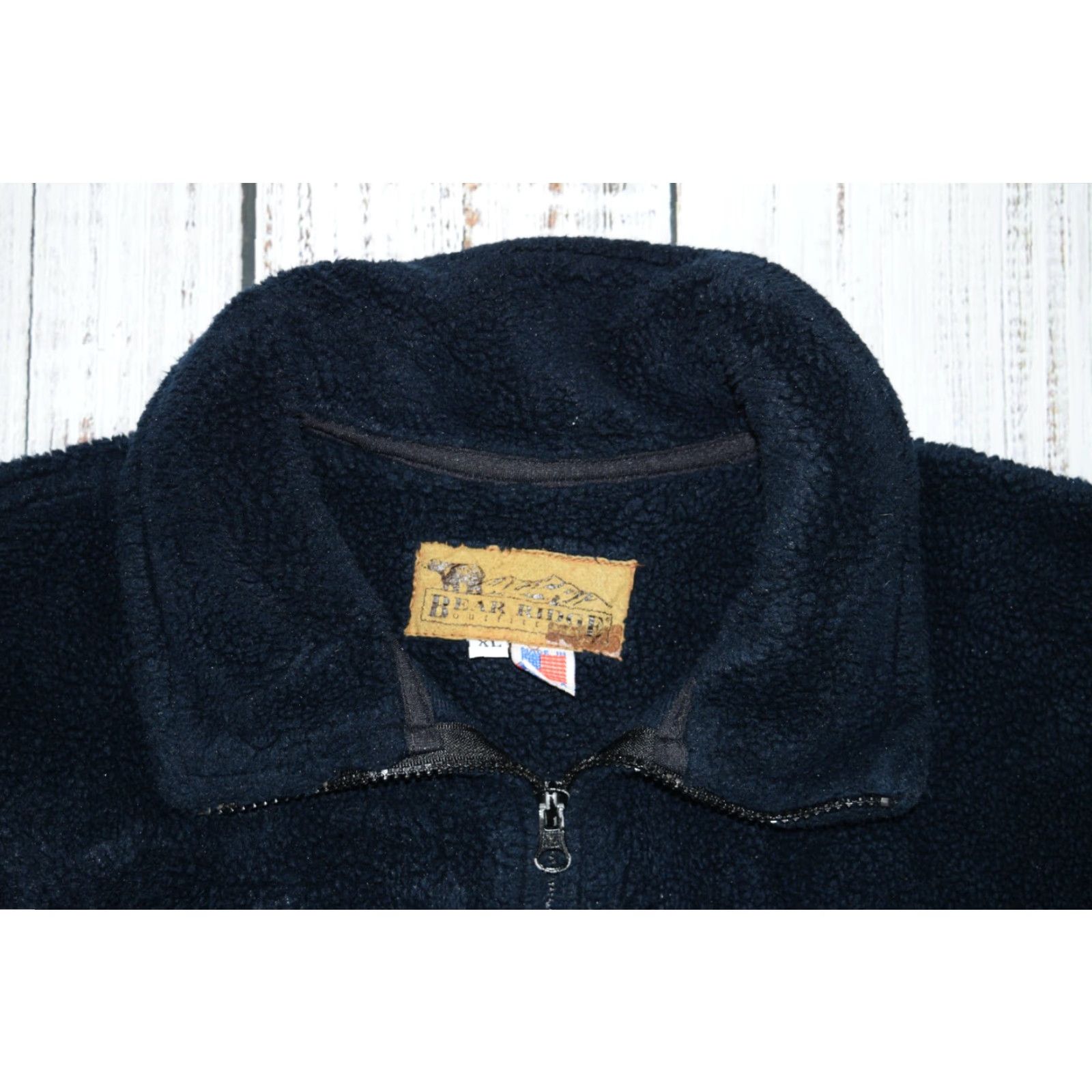 Vintage VINTAGE BEAR RIDGE OUTFITTERS USA FLAG FLEECE JACKET ZIP MADE IN USA XL Women’s Blue USA Flag Vintage Bear Ridge Outfitters Fleece Jacket Full Zip Size XL / US 12-14 / IT 48-50 - 4 Thumbnail