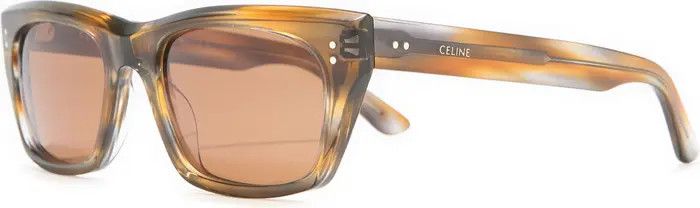 Celine CELINE CL40060I 55J Brown 53mm Rectangle Sunglasses Size ONE SIZE - 3 Thumbnail