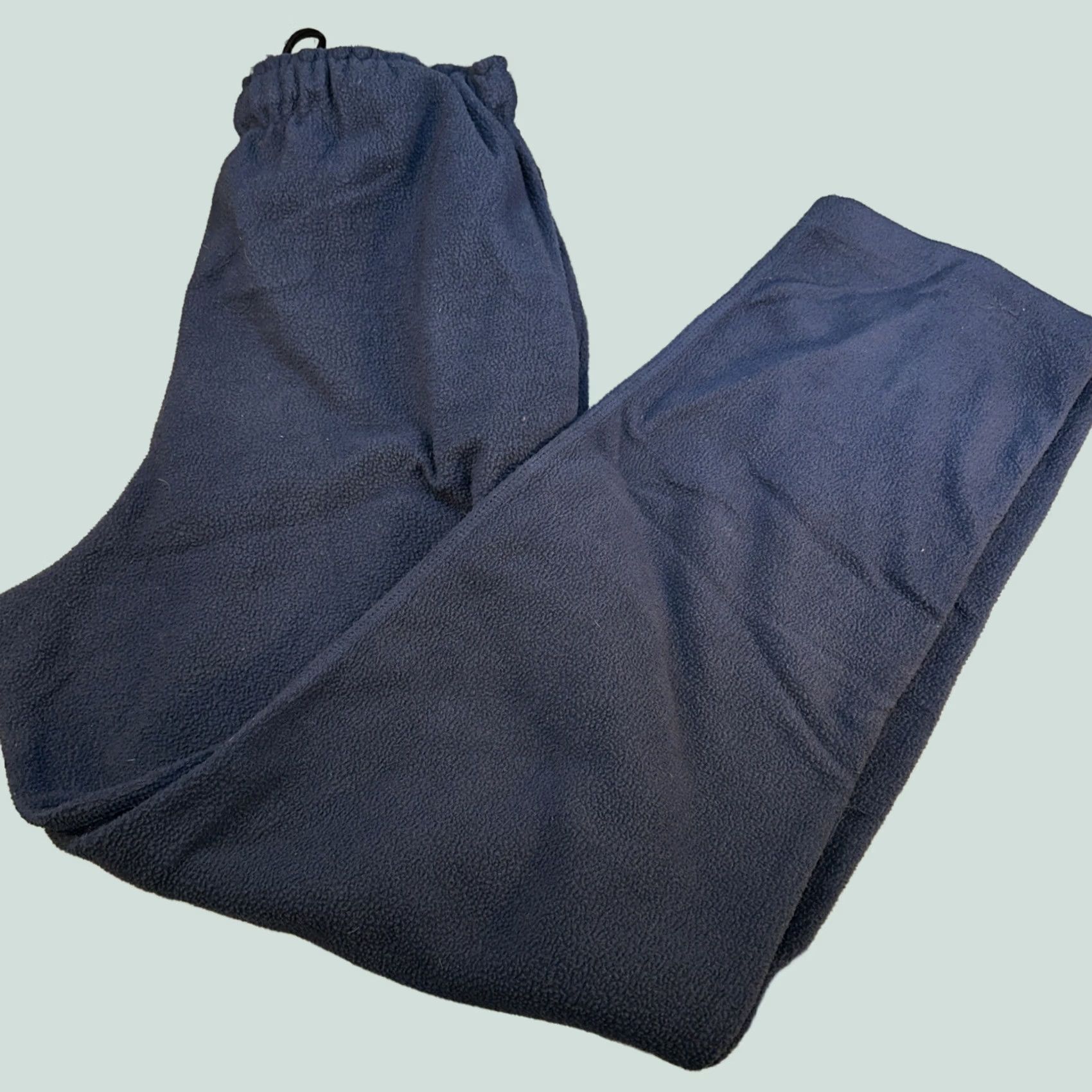 Vintage VINTAGE NAVY Discus Fleece Pants XL Navy Blue Wide Leg Track Style Joggers Mens XL Navy Blue Size US 36 / EU 52 - 1 Thumbnail