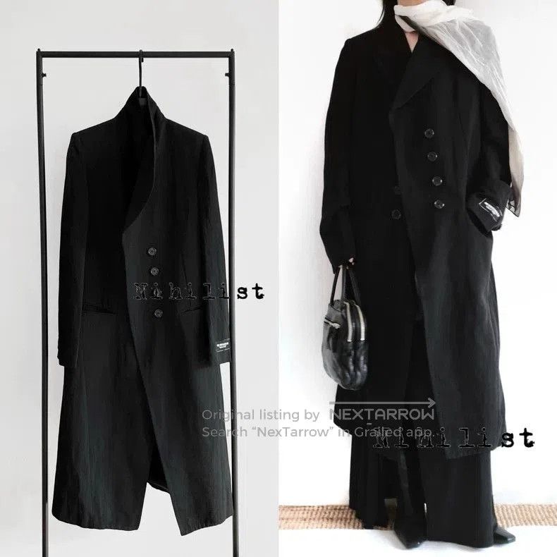 Ann Demeulemeester Ann Demeulemeester Black Coat M. Size US M / EU 48-50 / 2 - 1 Thumbnail