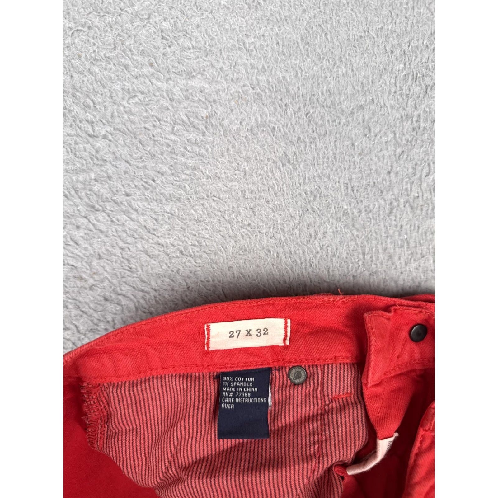 Madewell Madewell Skinny Jeans Womens 27 Red Mid Rise Slim Stretch Denim 27x32 Size 27" / US 4 / IT 40 - 7 Thumbnail