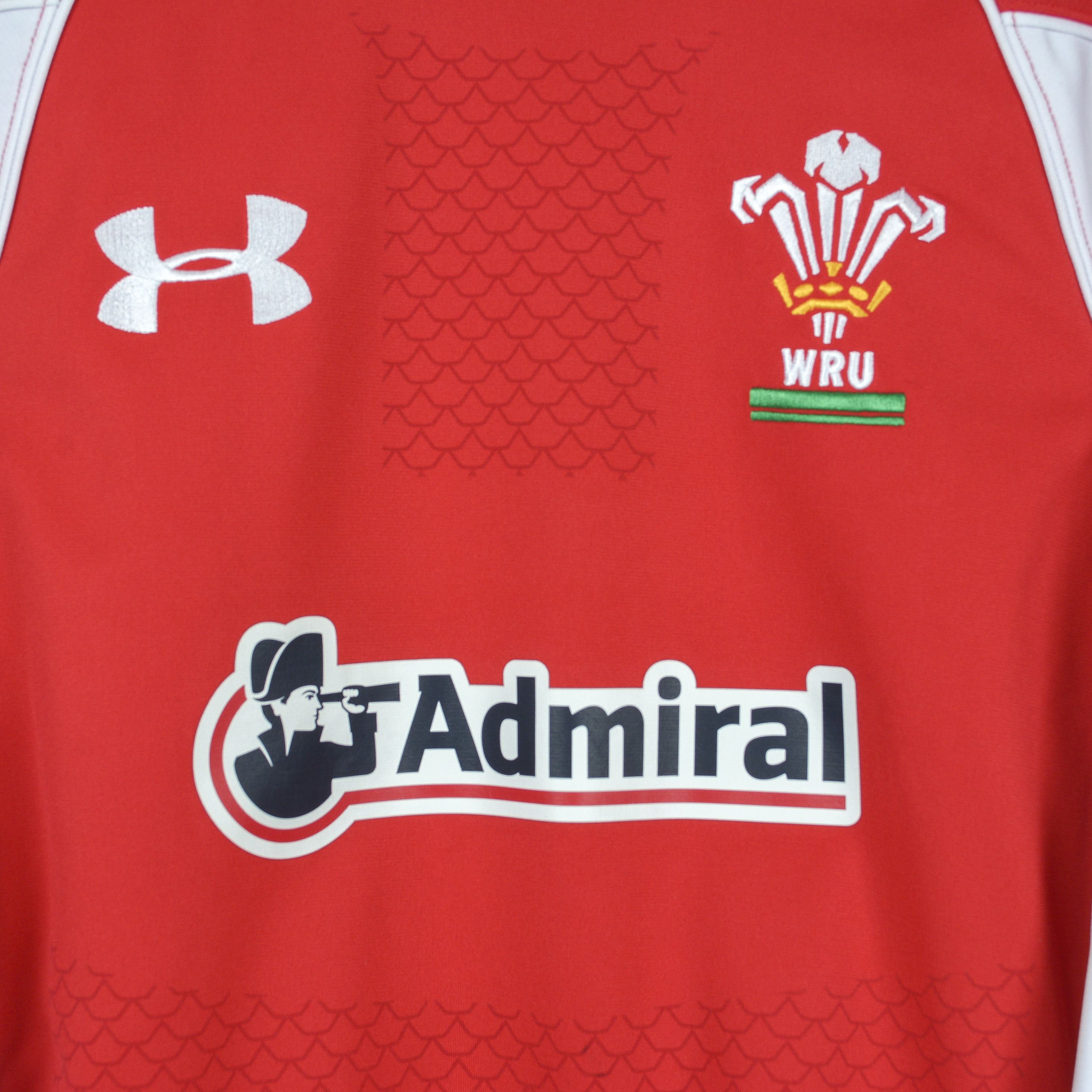 Under Armour Wales Men S Rugby Union Home Jersey Shirt 2010 2011 Admiral Size US S / EU 44-46 / 1 - 3 Thumbnail