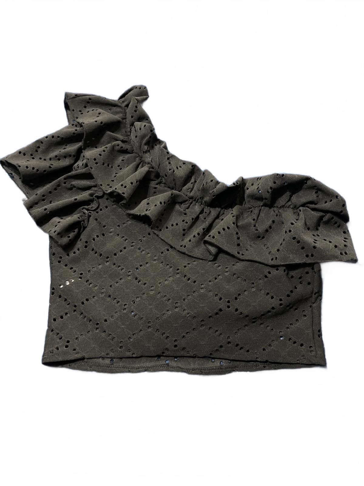 Zara Zara One-Shoulder Ruffle Eyelet Top S Size S / US 4 / IT 40 - 5 Thumbnail