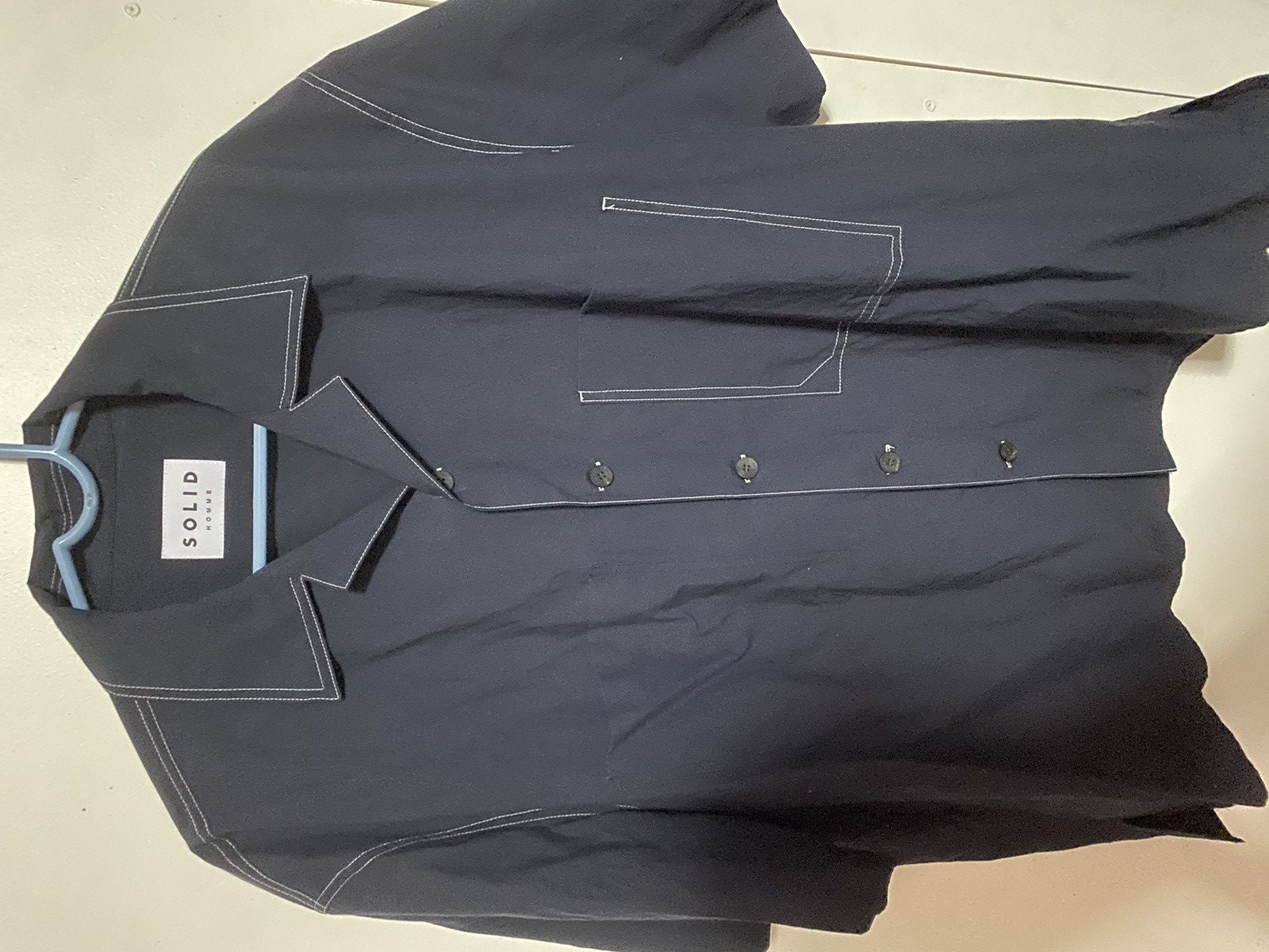 Solid Homme Solid homme navy blue button up shirt Size US L / EU 52-54 / 3 - 1 Thumbnail