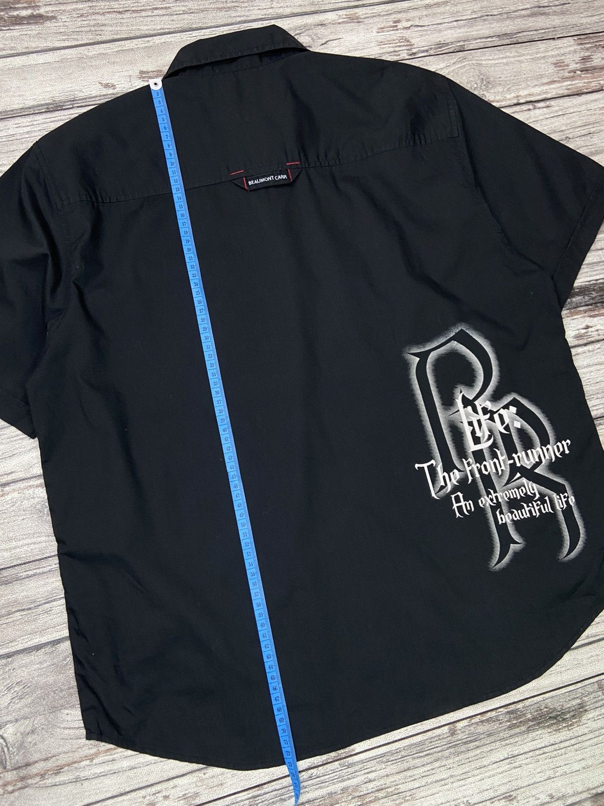 If Six Was Nine × Japanese Brand × Le Grande Bleu (L.G.B.) 🔥Beaumont Carr Poem Goth Bondage Tie Shirts Size US L / EU 52-54 / 3 - 8 Thumbnail