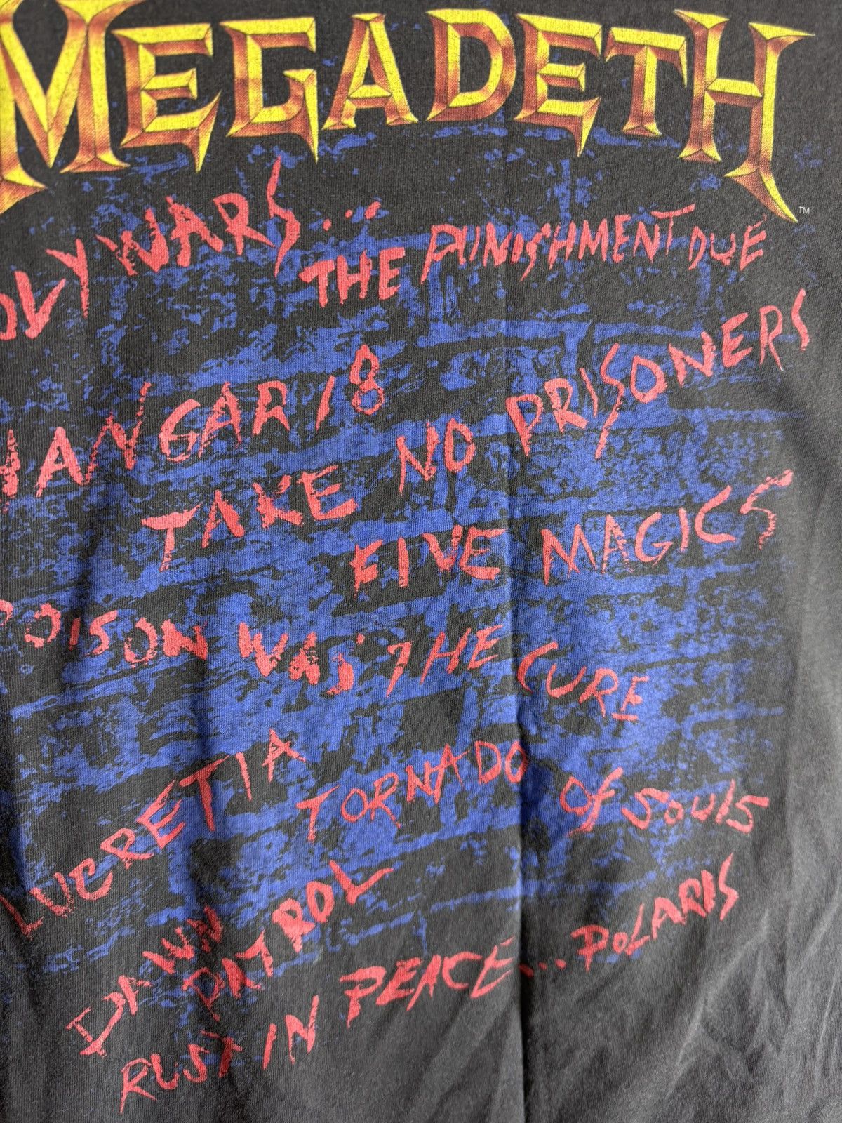 Band Tees Vintage Megadeth Tshirt XL Concert Berlin Wall Tour Music Size US L / EU 52-54 / 3 - 16 Thumbnail