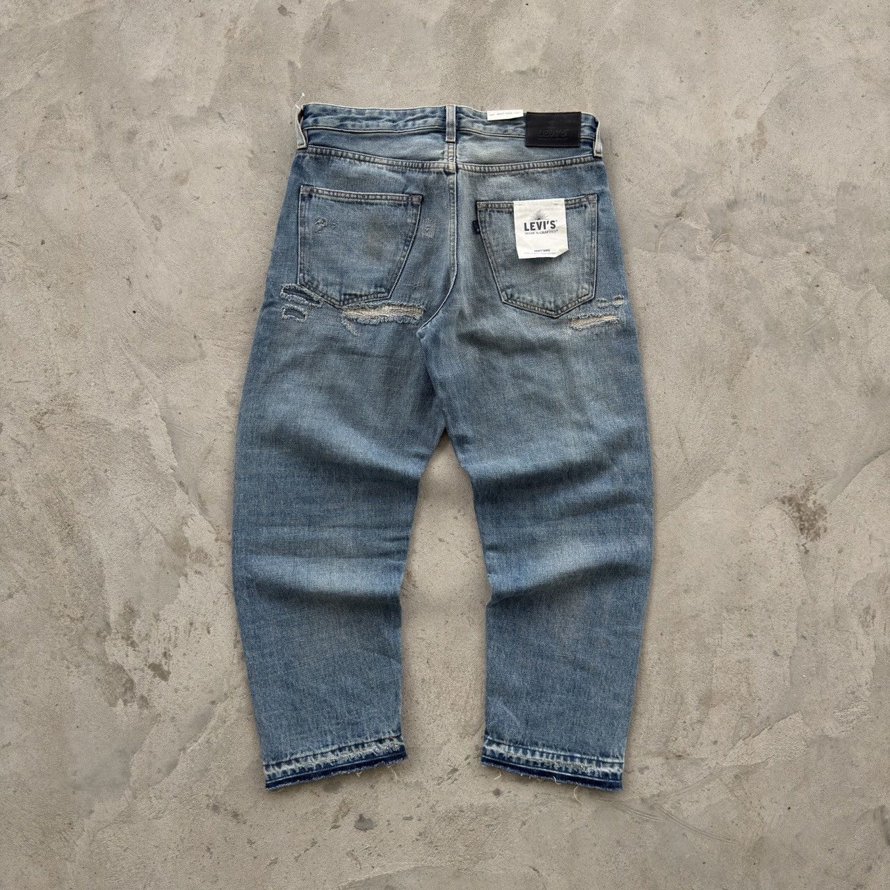 Levi's 90s Levi's Japanese Salvadge Baggy Washed Blue Jeans Size US 31 - 1 Thumbnail