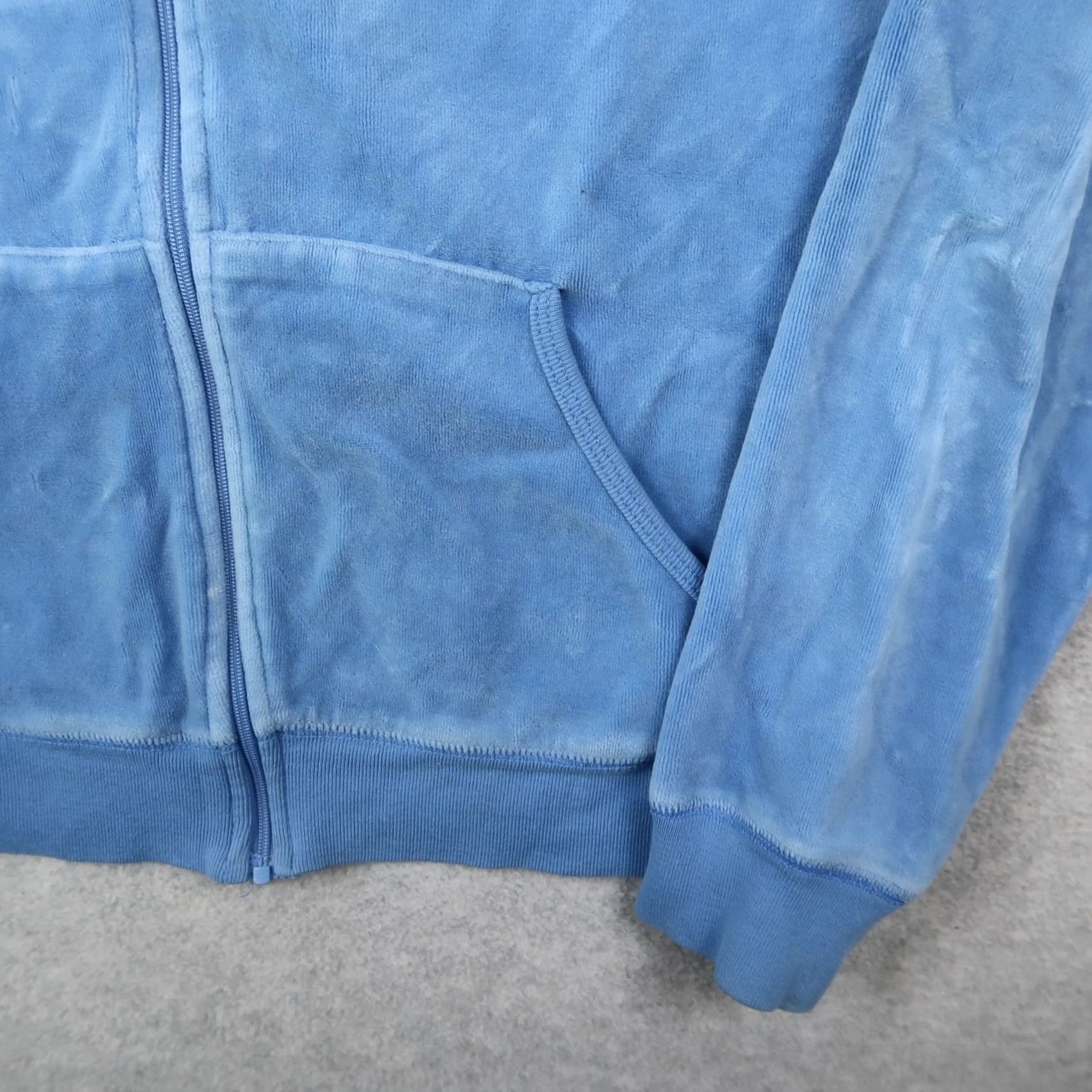 Big Dogs VINTAGE Big Dogs Hoodie Women’s S Blue Velour Zip Up Hoodie Size S / US 4 / IT 40 - 5 Thumbnail