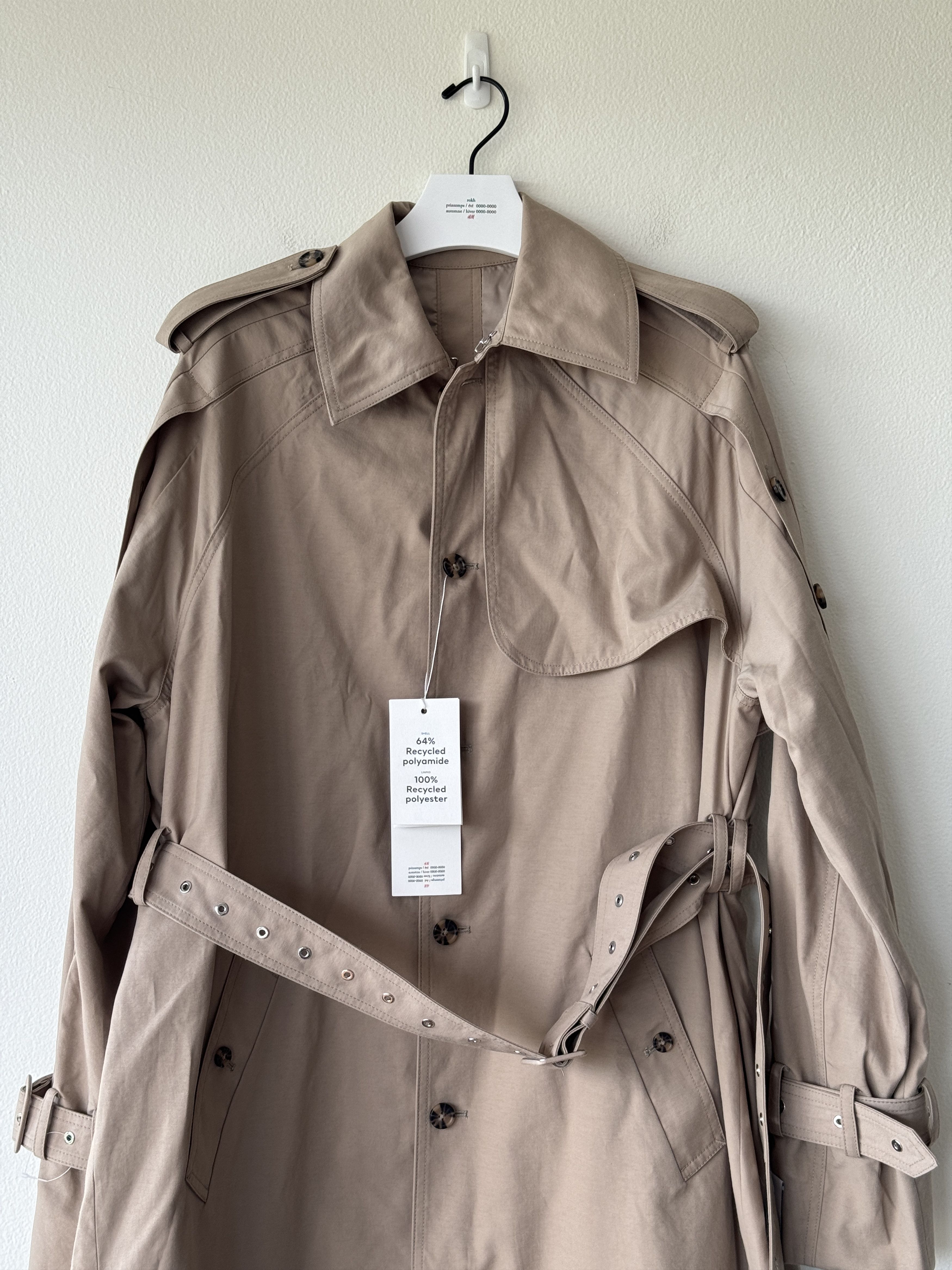 Rokh H&M HM X h m Rokh Hwang BUTTON DETAIL TWILL TRENCH COAT | Grailed