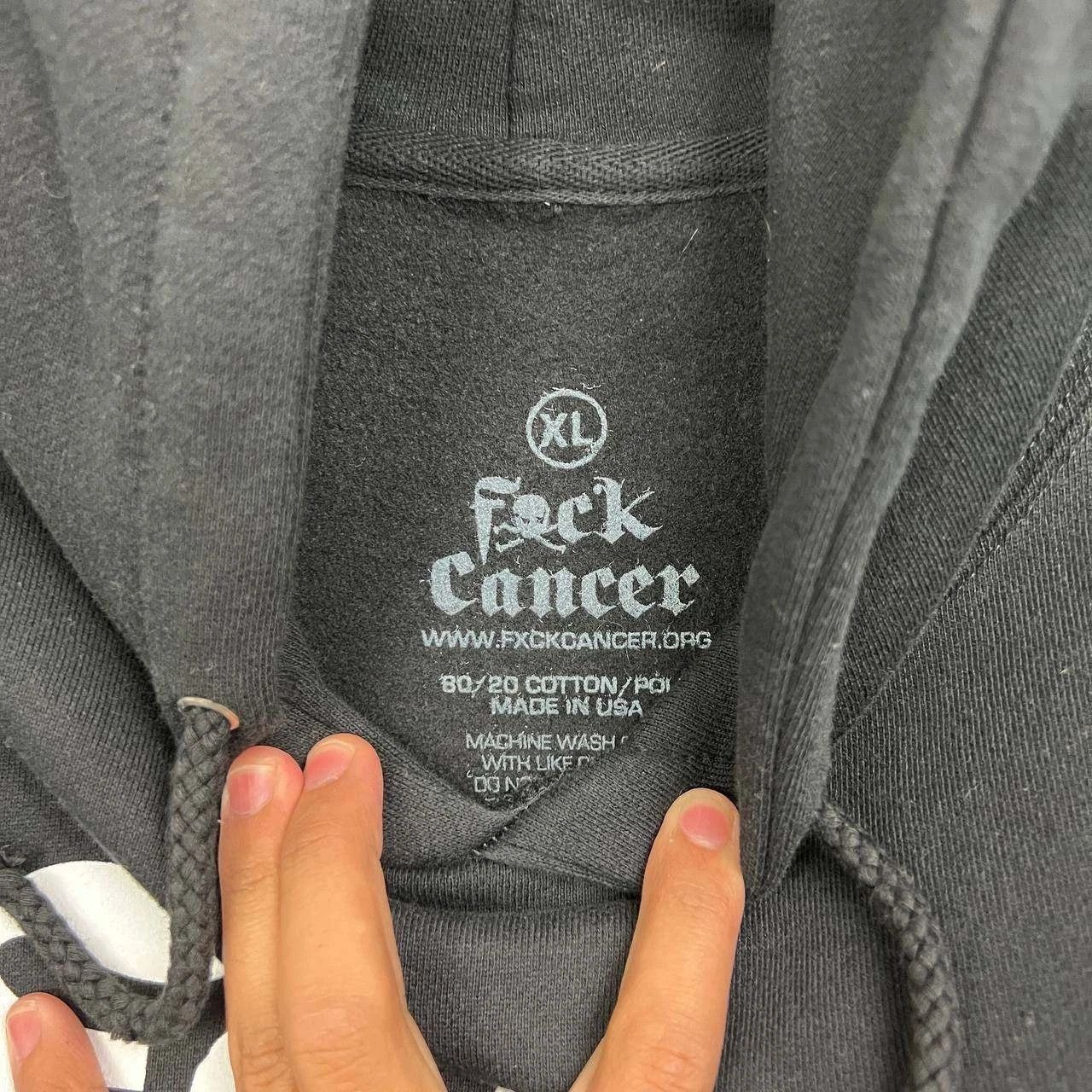 Other Fxck Cancer Hoodie Men XL Pullover Long Sleeve Drawstring Size US XL / EU 56 / 4 - 6 Thumbnail