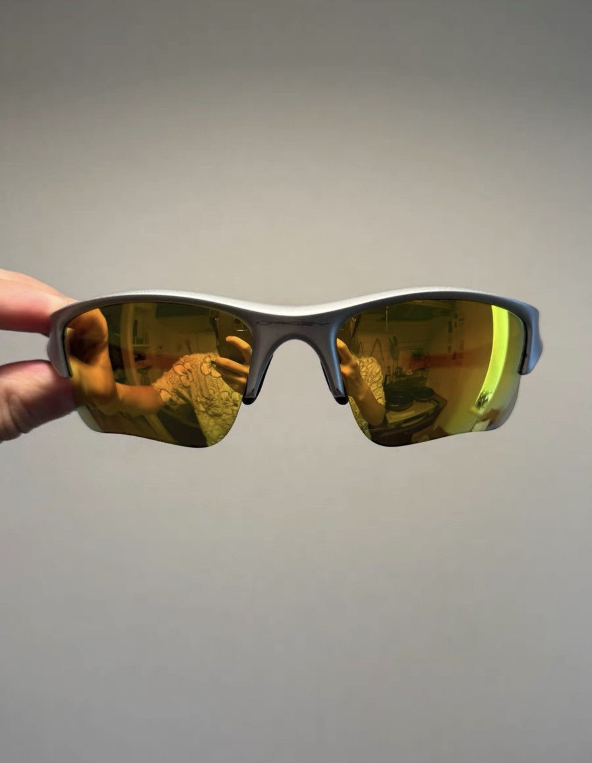 Oakley Oakley FLAK JACKET Metallic Silver Sports Sunglasses K24 Size ONE SIZE - 1 Thumbnail