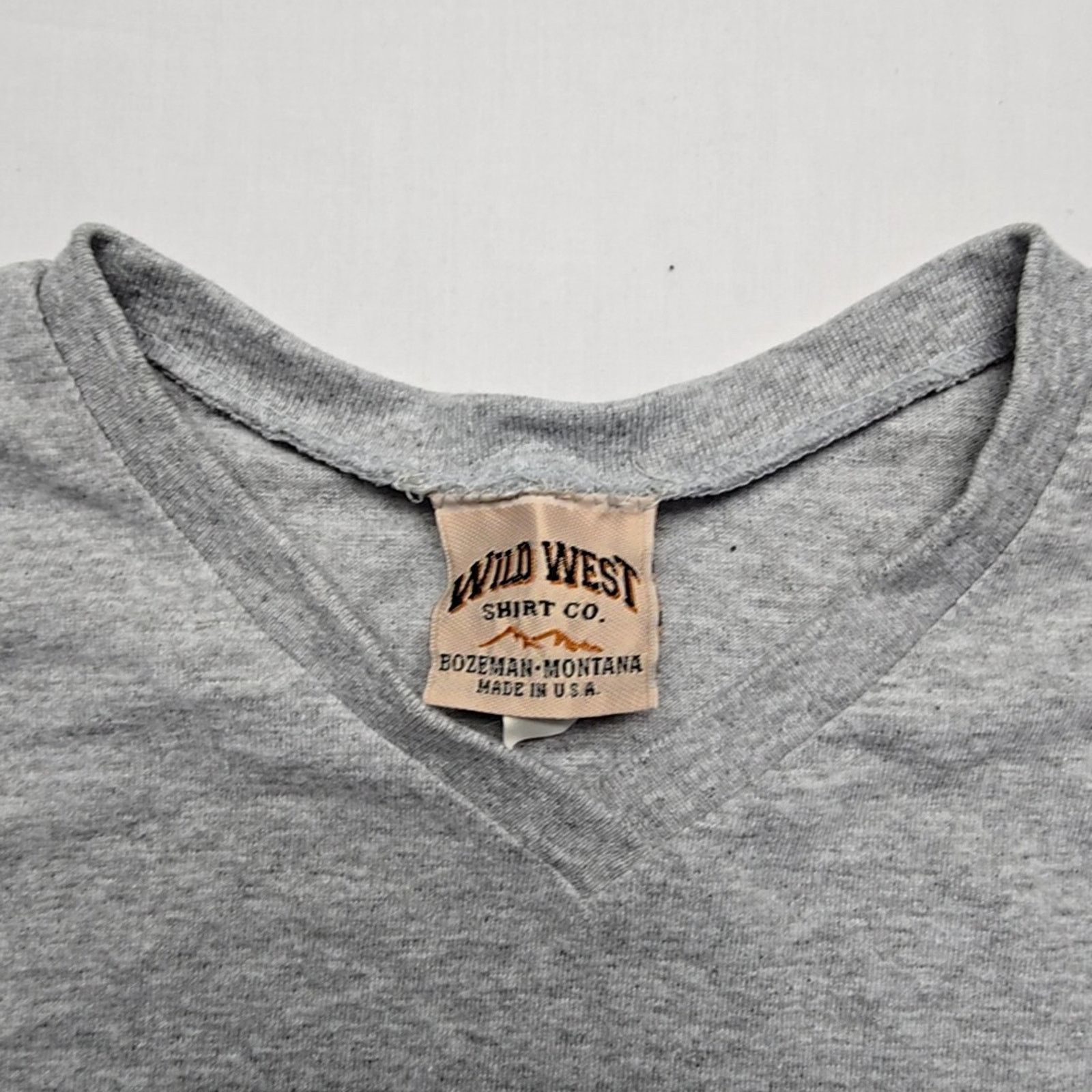 Other Vintage Montana Butterfly Shirt Gray V-Neck Womens M Tee 90s Size M / US 6-8 / IT 42-44 - 3 Thumbnail