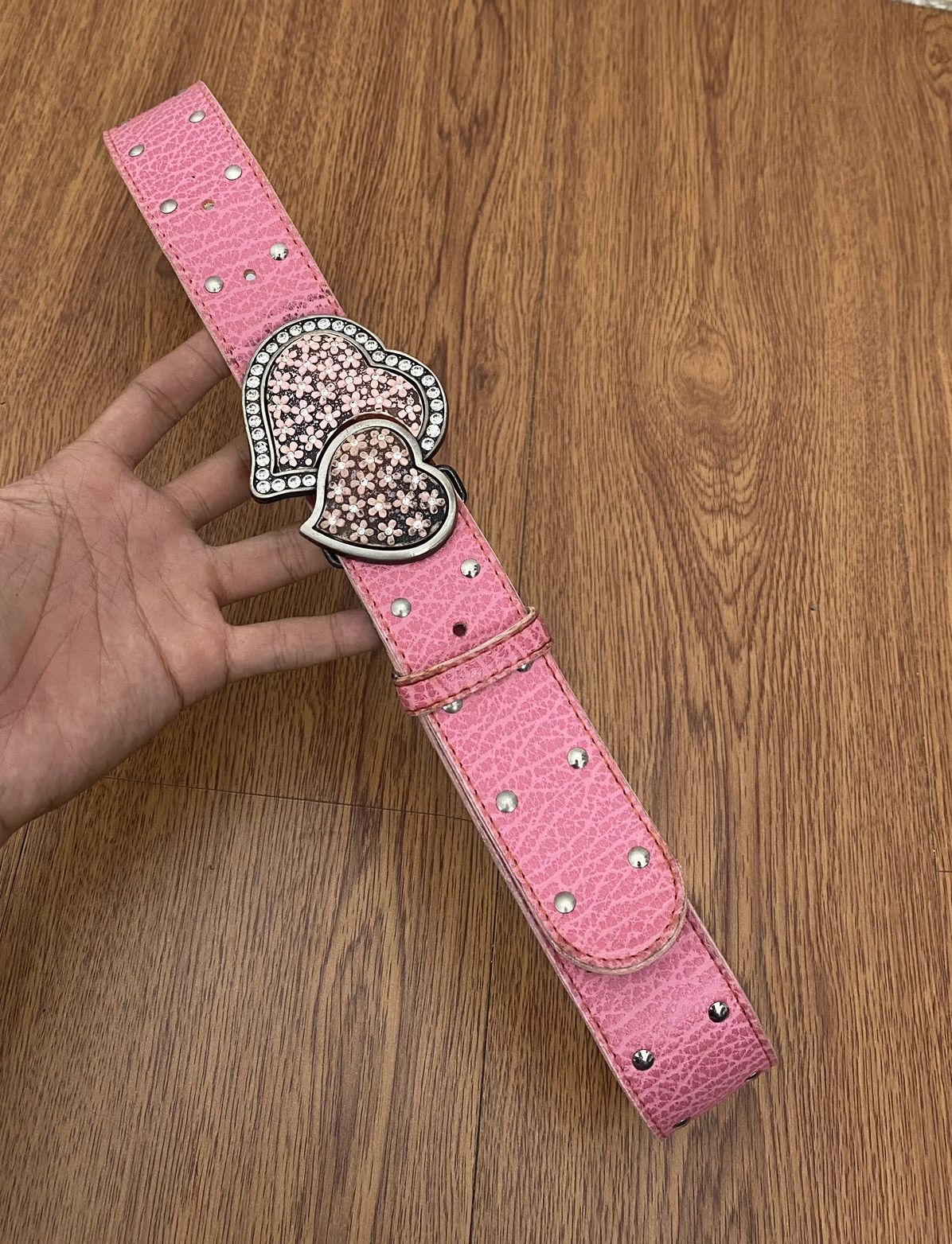 Japanese Brand × Vintage Y2K Love crystal studded belt Size ONE SIZE - 2 Thumbnail