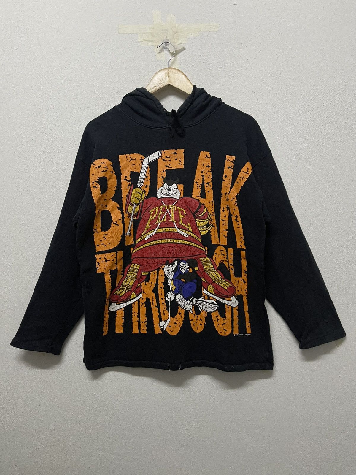 Disney 90s PETE VS MICKEY RARE BIG PRINT HOODIE Size US M / EU 48-50 / 2 - 1 Thumbnail