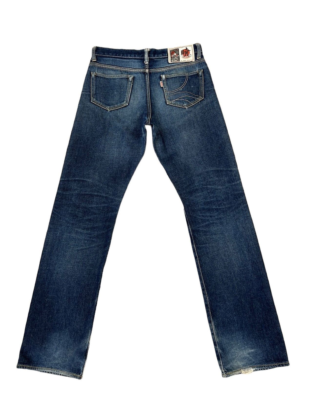 Vintage Vintage AKATSUKI Japan Faded Blue Denim Selvedge Jeans Size US 30 / EU 46 - 2 Thumbnail