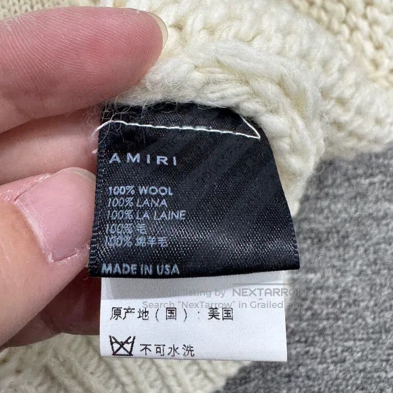 Amiri Amiri Size M Letter-embroidered Wool Hoodie Size US M / EU 48-50 / 2 - 4 Thumbnail