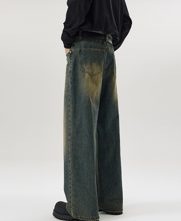 Japanese Brand × Jean Men's washed distressed loose straight jeans Size US 32 / EU 48 - 4 Thumbnail