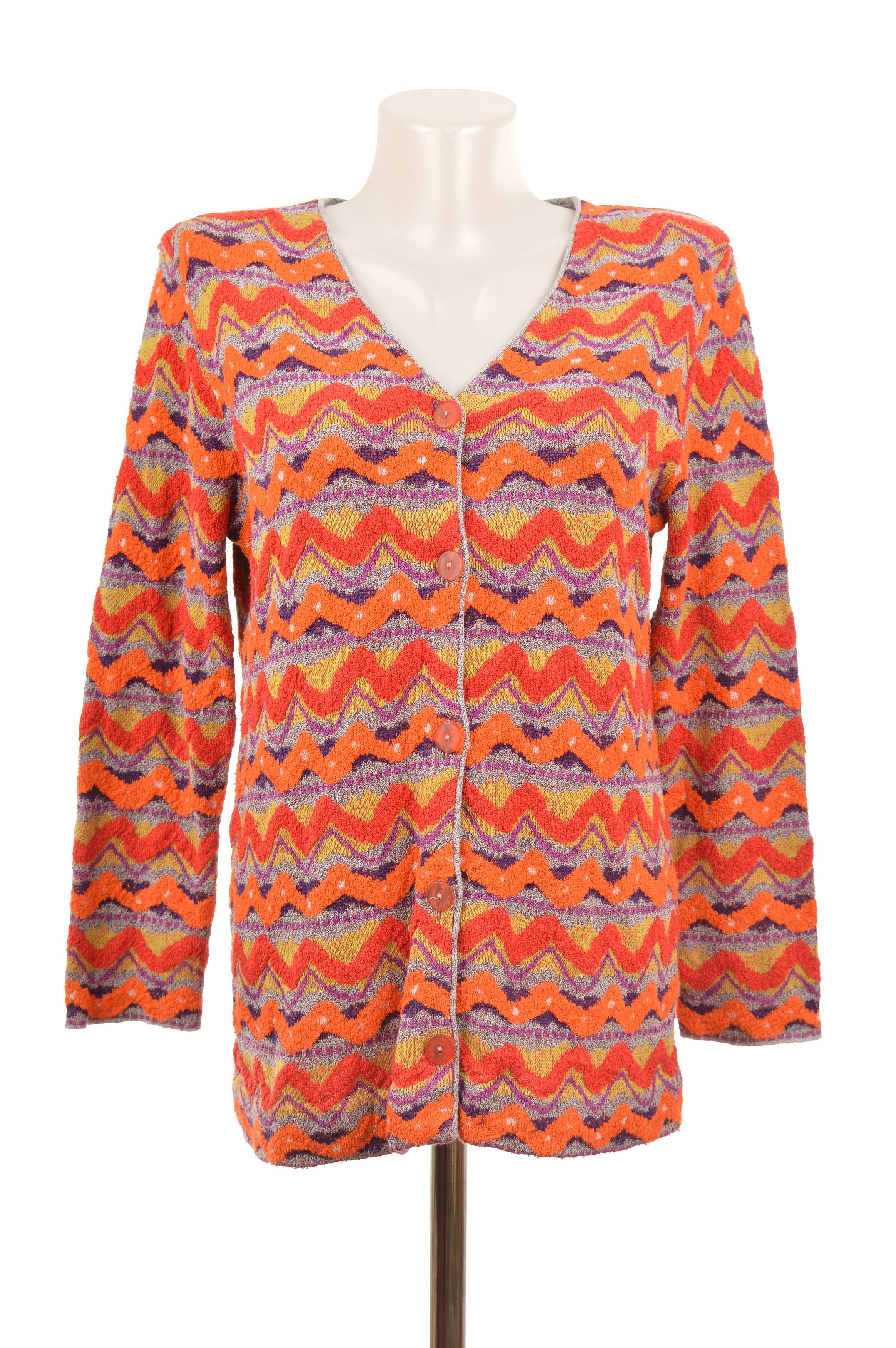 Missoni Missoni Sport Vintage Zig-Zag Cardigan Sweater Size M / US 6-8 / IT 42-44 - 1 Thumbnail