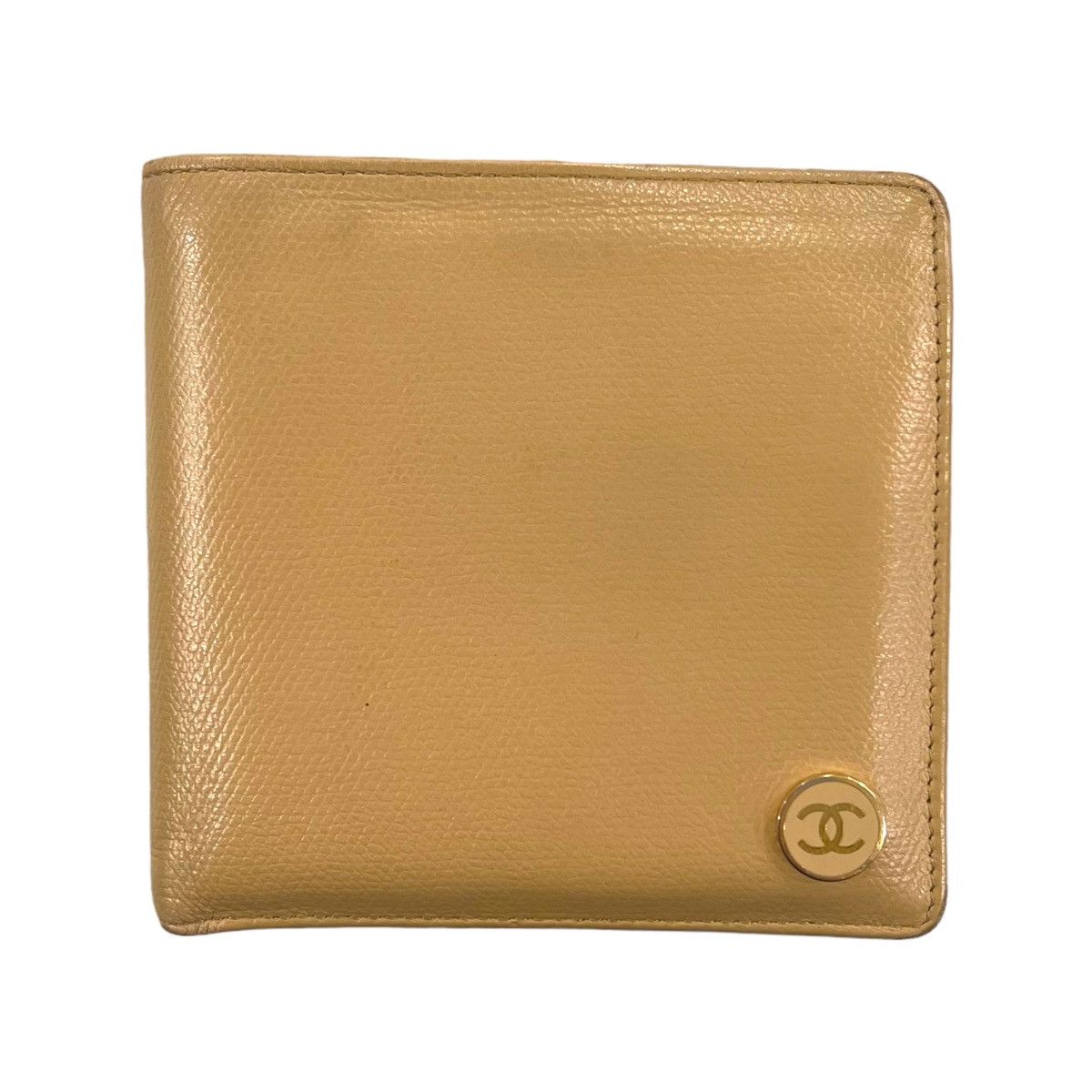 image of Chanel Cc Logo Bifold Wallet in Beige, Men's