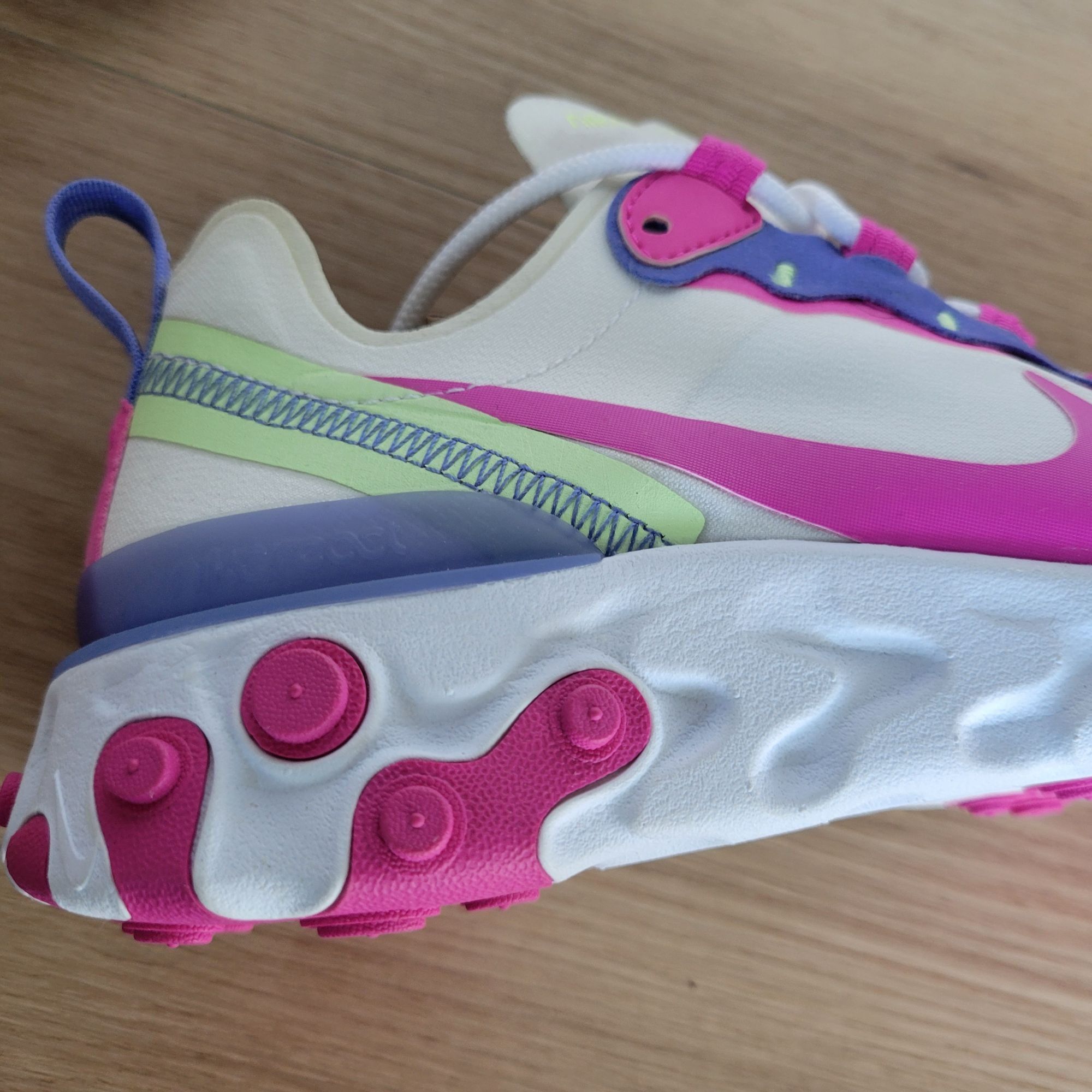 Nike ⭐Nike React Element 55 Womens Athletic Running Shoes 5 Whit Size US 5 / IT 35 - 6 Thumbnail
