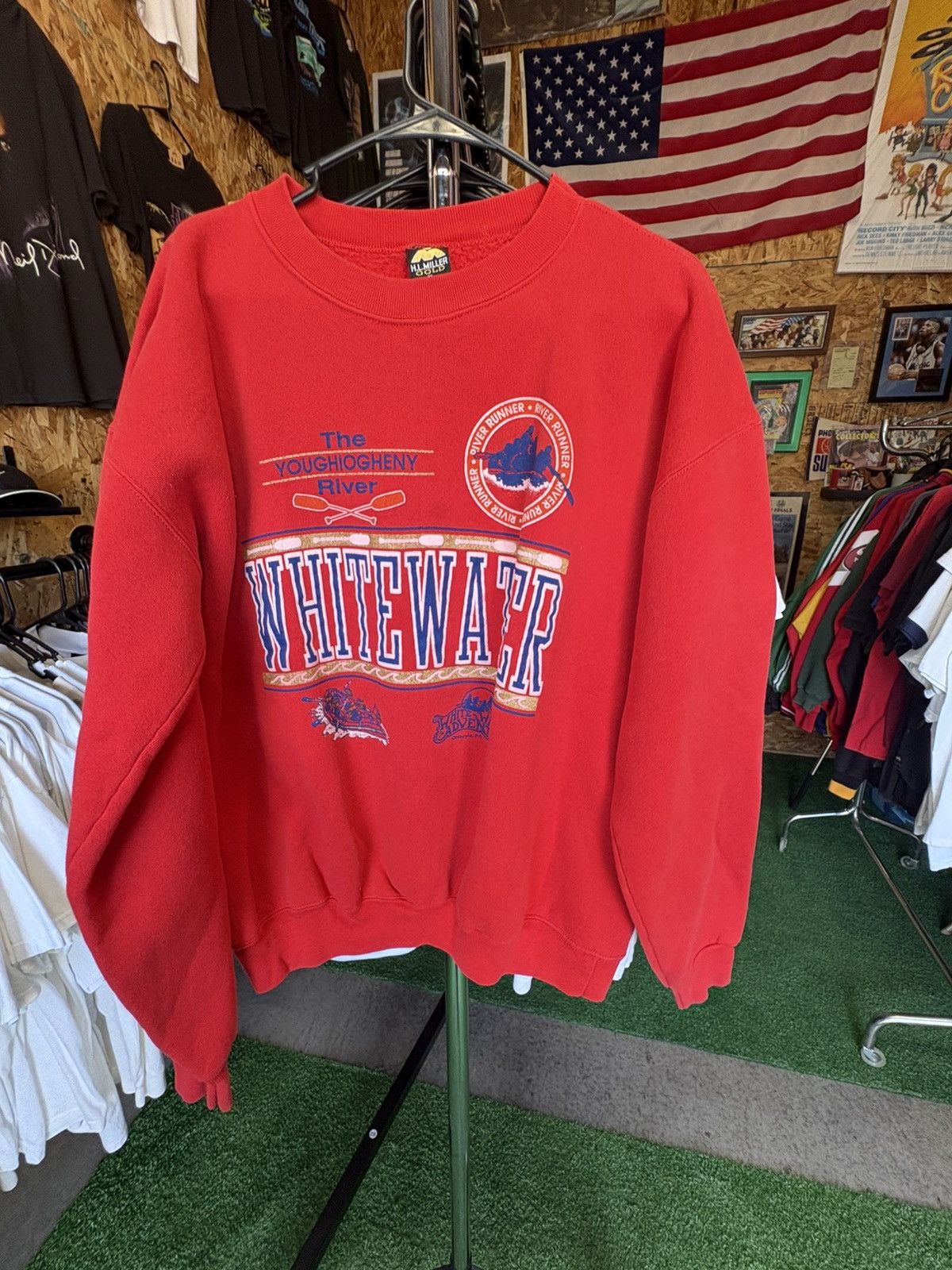 Vintage Vintage 1990's Whitewater Crewneck Sweatshirt Size US XL / EU 56 / 4 - 1 Thumbnail