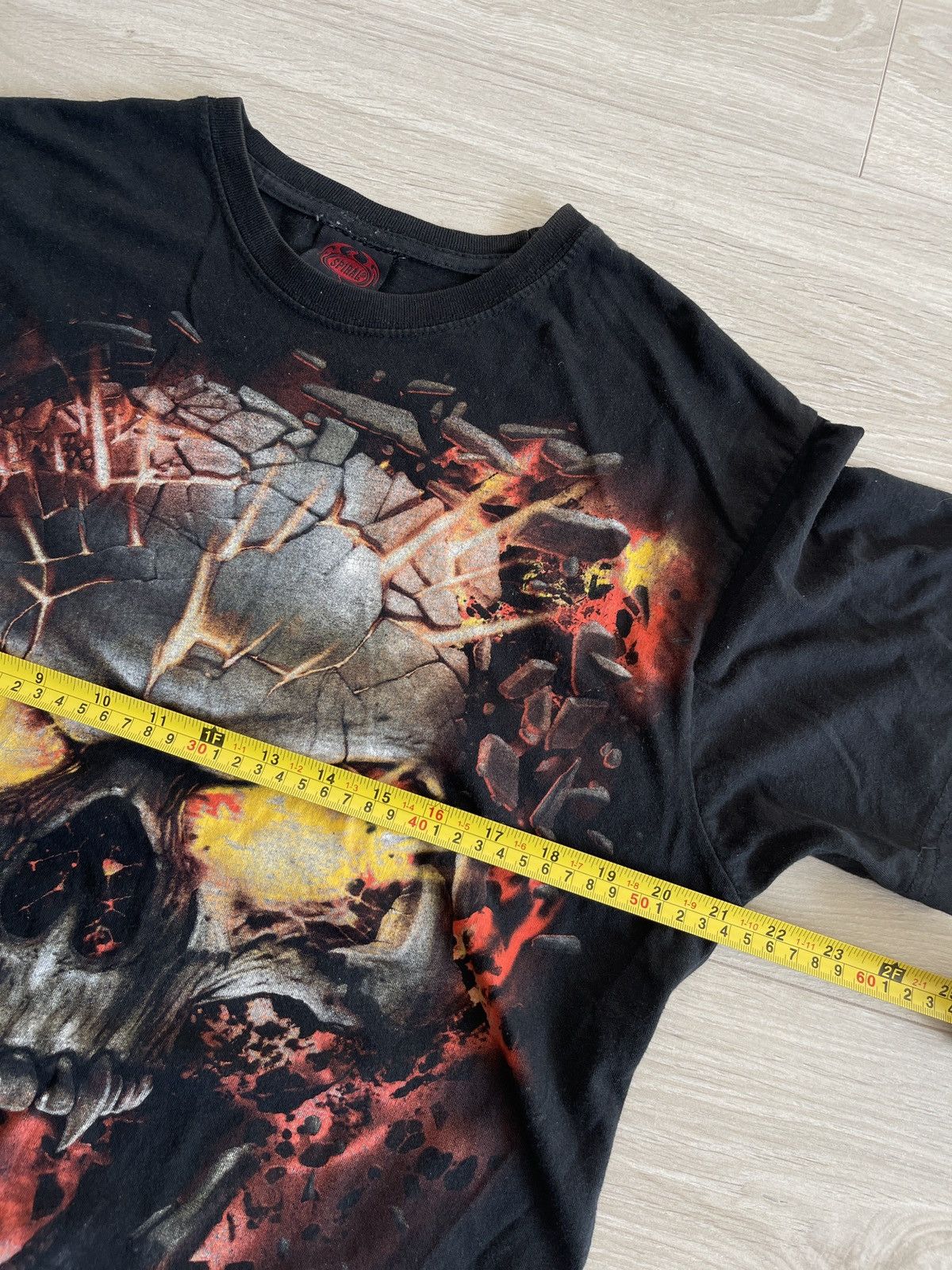 Vintage Vintage Y2K Horror Dead Face Skeleton Spiral Tee Size US L / EU 52-54 / 3 - 7 Thumbnail