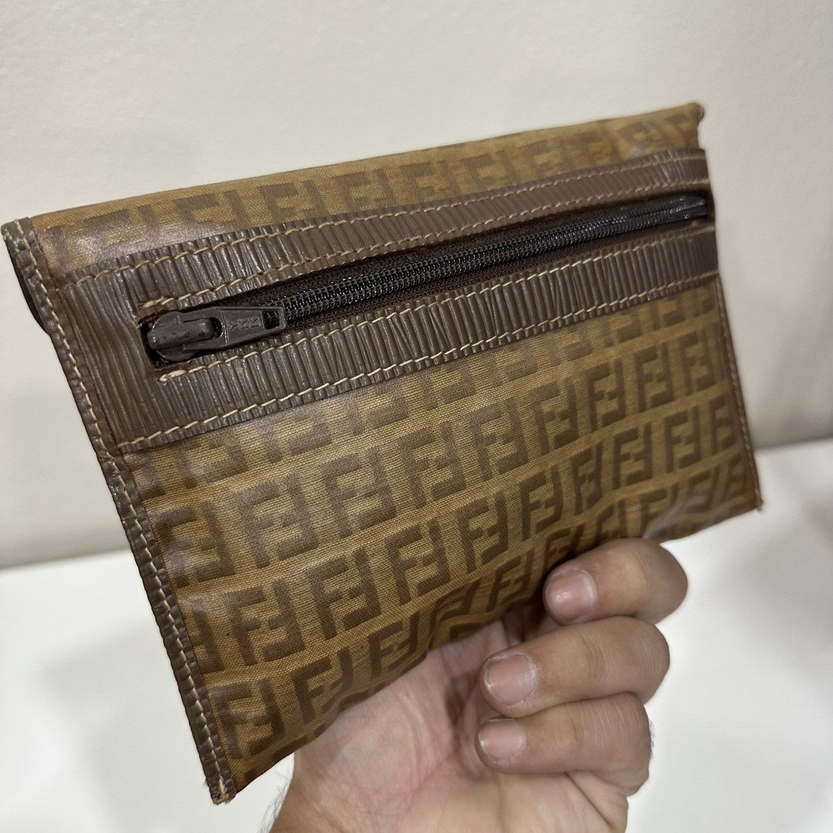 Fendi ‼️YES‼️ VINTAGE FENDI ZUCCHINO MONOGRAM PORTFOLIO CLUTCH BAG Size ONE SIZE - 3 Thumbnail