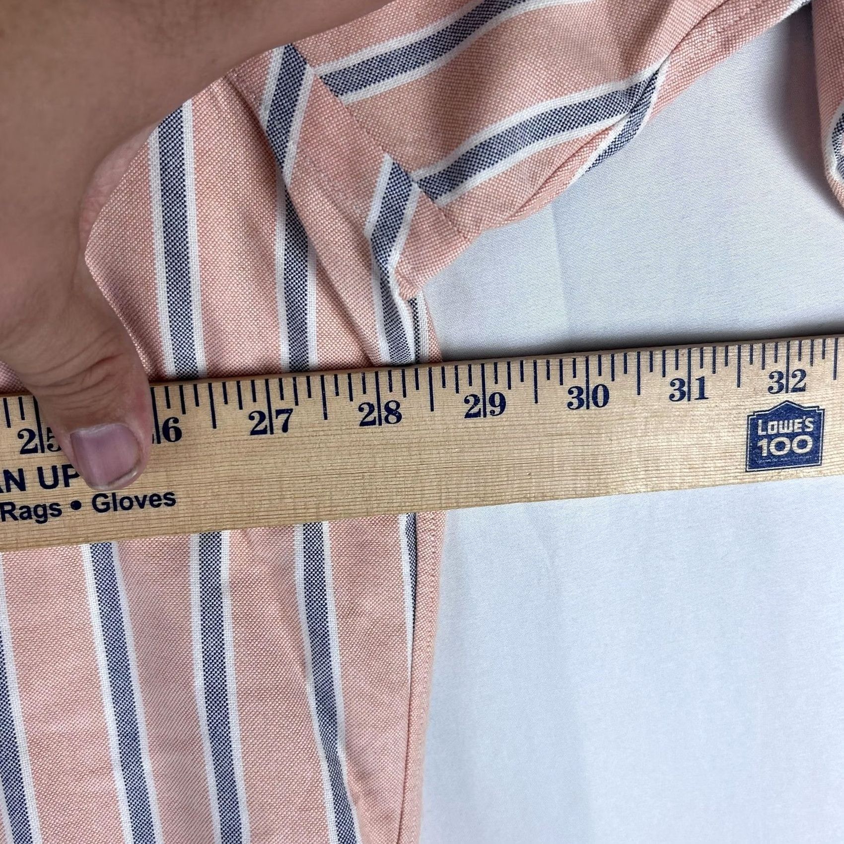 Ralph Lauren Ralph Lauren Shirt Mens 17.5 36/37 Pink Blue Stripe Yarmouth Oxford Button Down Size US XXL / EU 58 / 5 - 7 Thumbnail