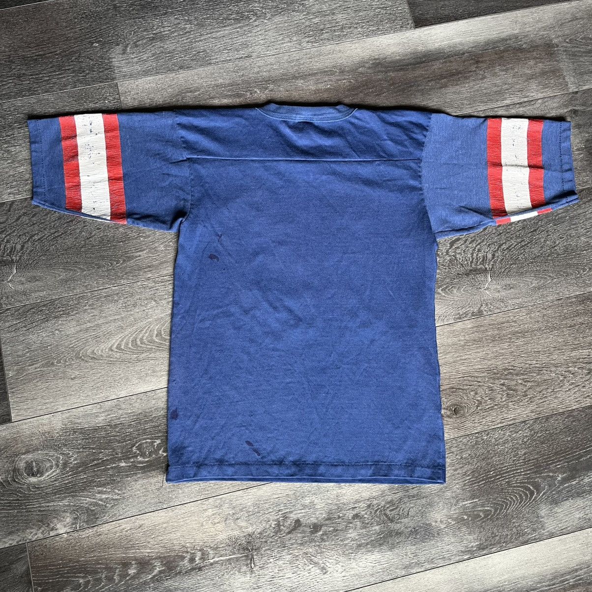 NFL Vintage 1980s NFL NY New York Giants Helmet Garan Jersey Tee Size L / US 10 / IT 46 - 2 Thumbnail