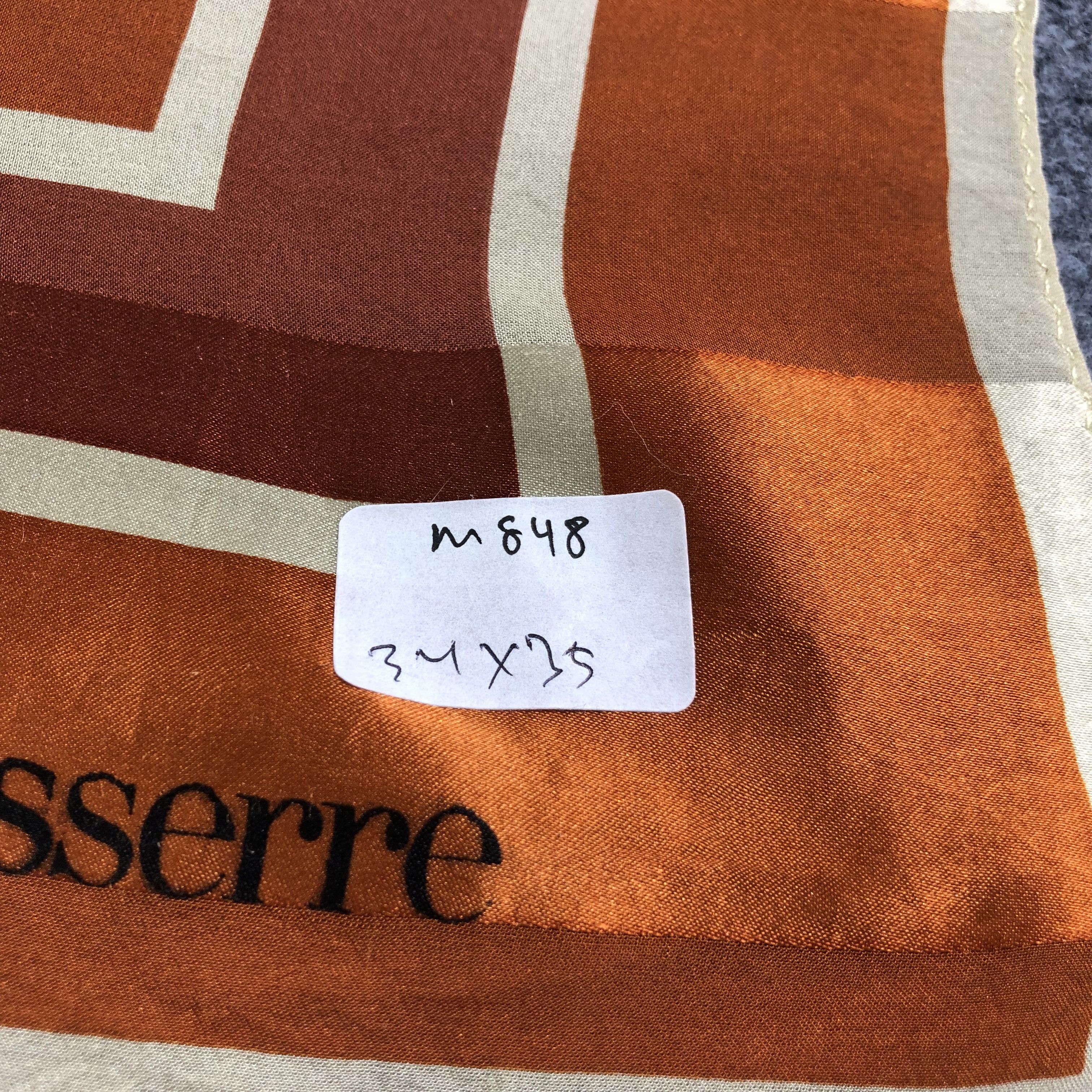 Japanese Brand Lasserre Slit Thread Silk Scarf M848 Size ONE SIZE - 9 Thumbnail