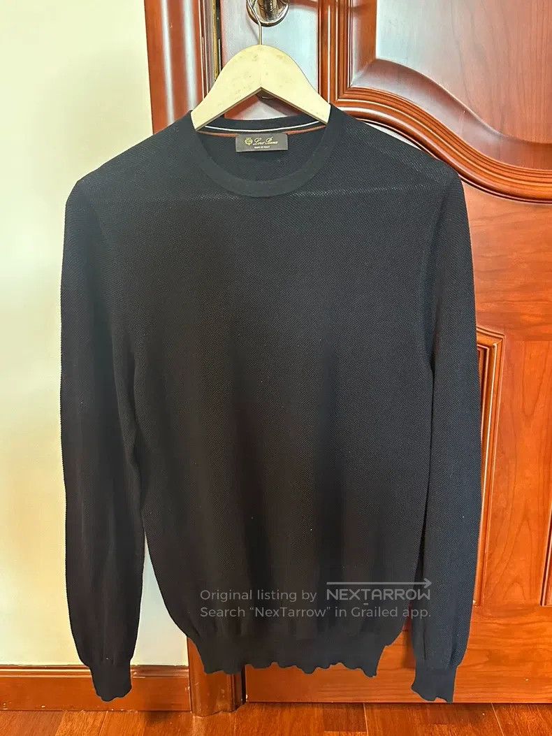 Loro Piana Loro Piana Deep navy blue cashmere and silk blend sweater Size US M / EU 48-50 / 2 - 1 Thumbnail