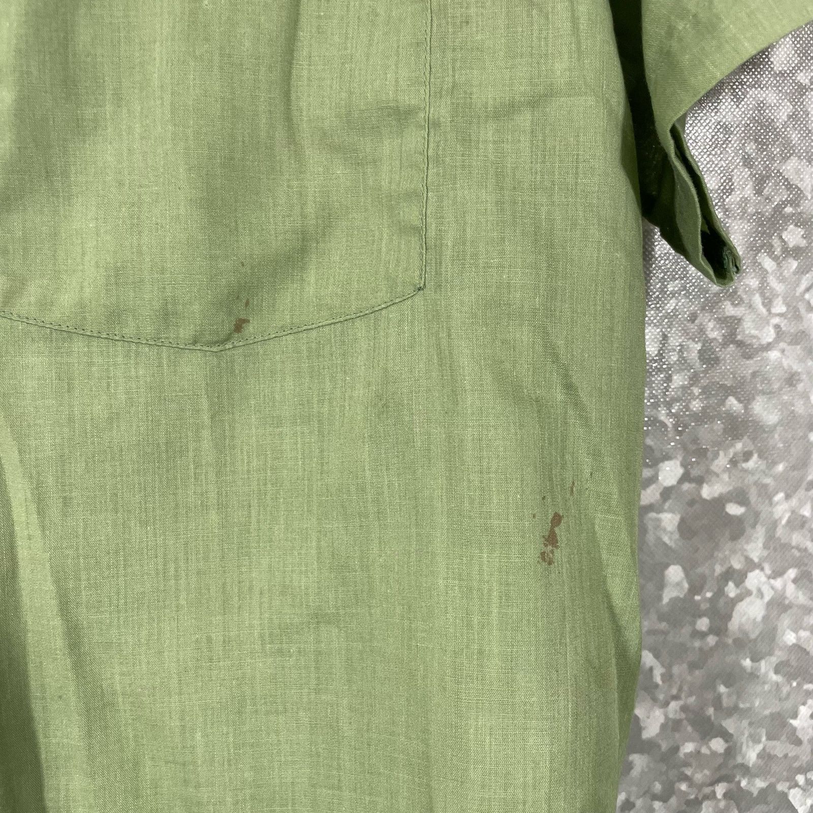 Vintage Harper Vintage 1970s Green Button Up Shirt - XL (17-17.5) Size US XL / EU 56 / 4 - 5 Thumbnail