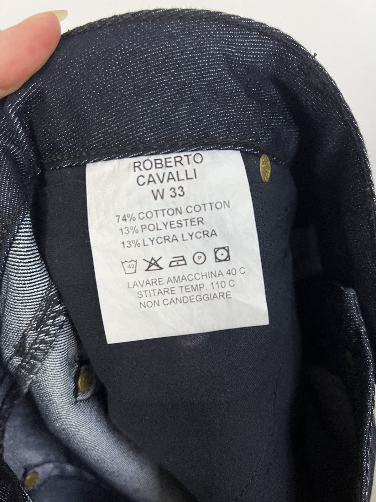 Roberto Cavalli Roberto Cavalli denim skirt L Size 33" - 2 Thumbnail
