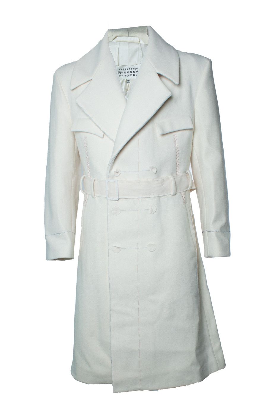 Maison Margiela Maison Martin Margiela, Off white Melton coat Size US M / EU 48-50 / 2 - 1 Thumbnail