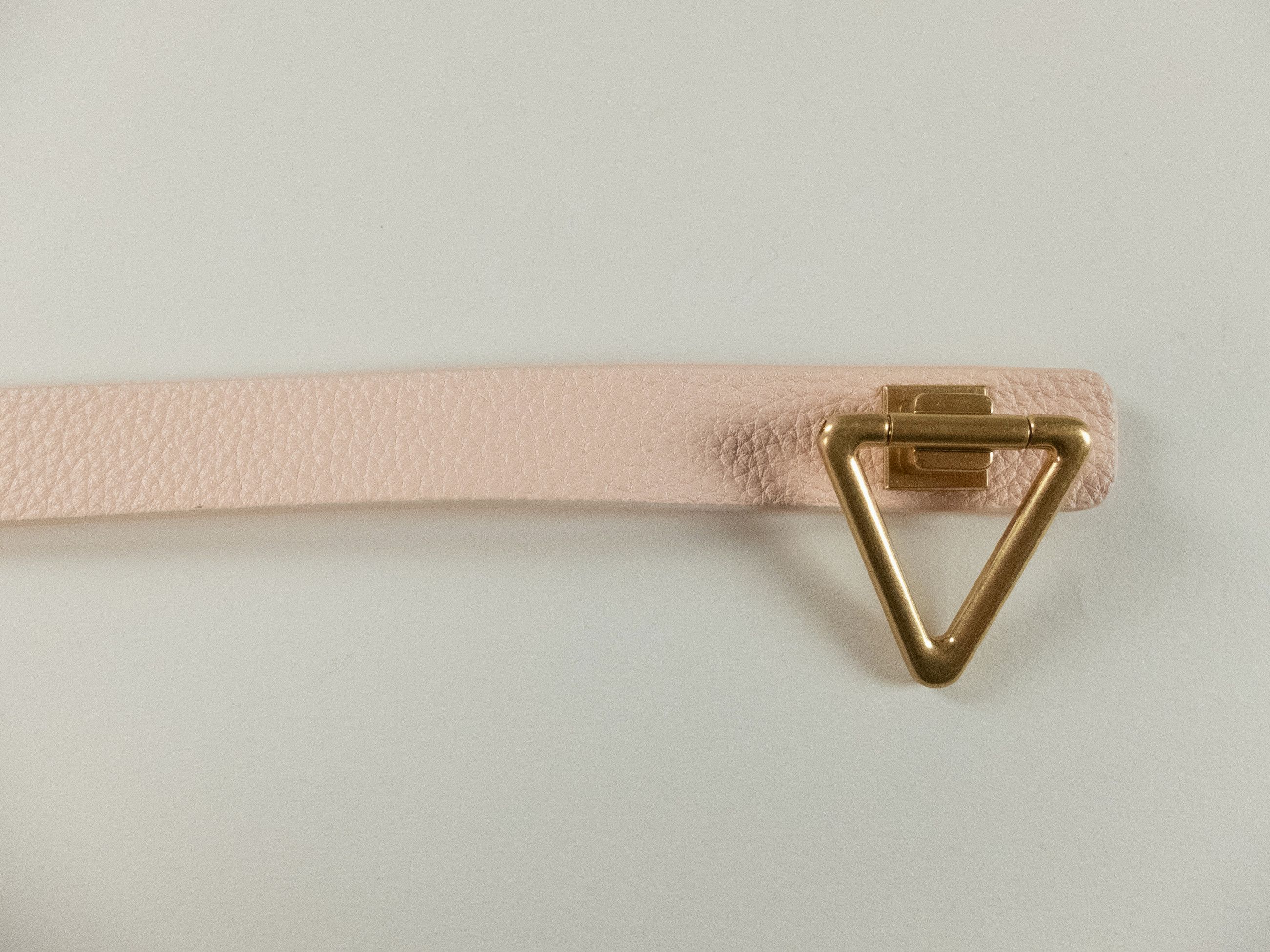 Bottega Veneta BOTTEGA VENETA Point Lock melon nude triangle leather belt Size ONE SIZE - 3 Thumbnail
