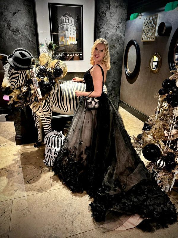 Other Ronald Joyce Black Wedding/Ball Gown Size M / US 6-8 / IT 42-44 - 3 Thumbnail