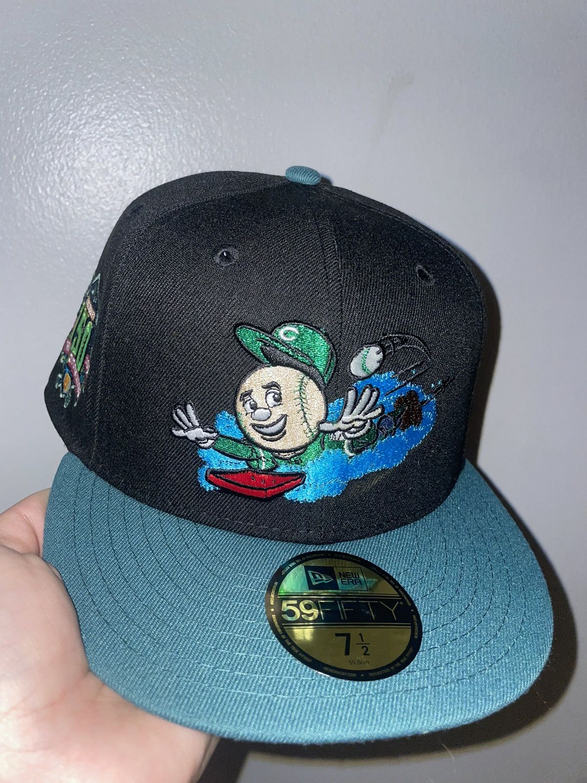 image of Hat x Myfitteds Cincinnati Reds 150Th Anniversary Luigi Mansion In in Black, Men's