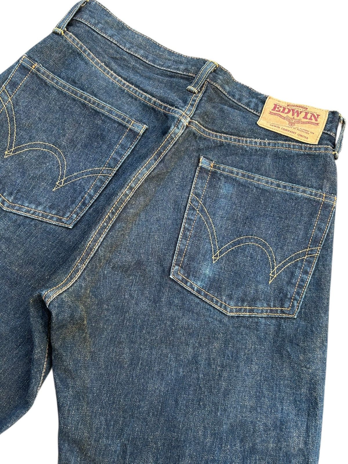 Kapital Vintage Edwin Selvedge Baggy Distressed Short Denim Jeans Size US 29 - 6 Thumbnail