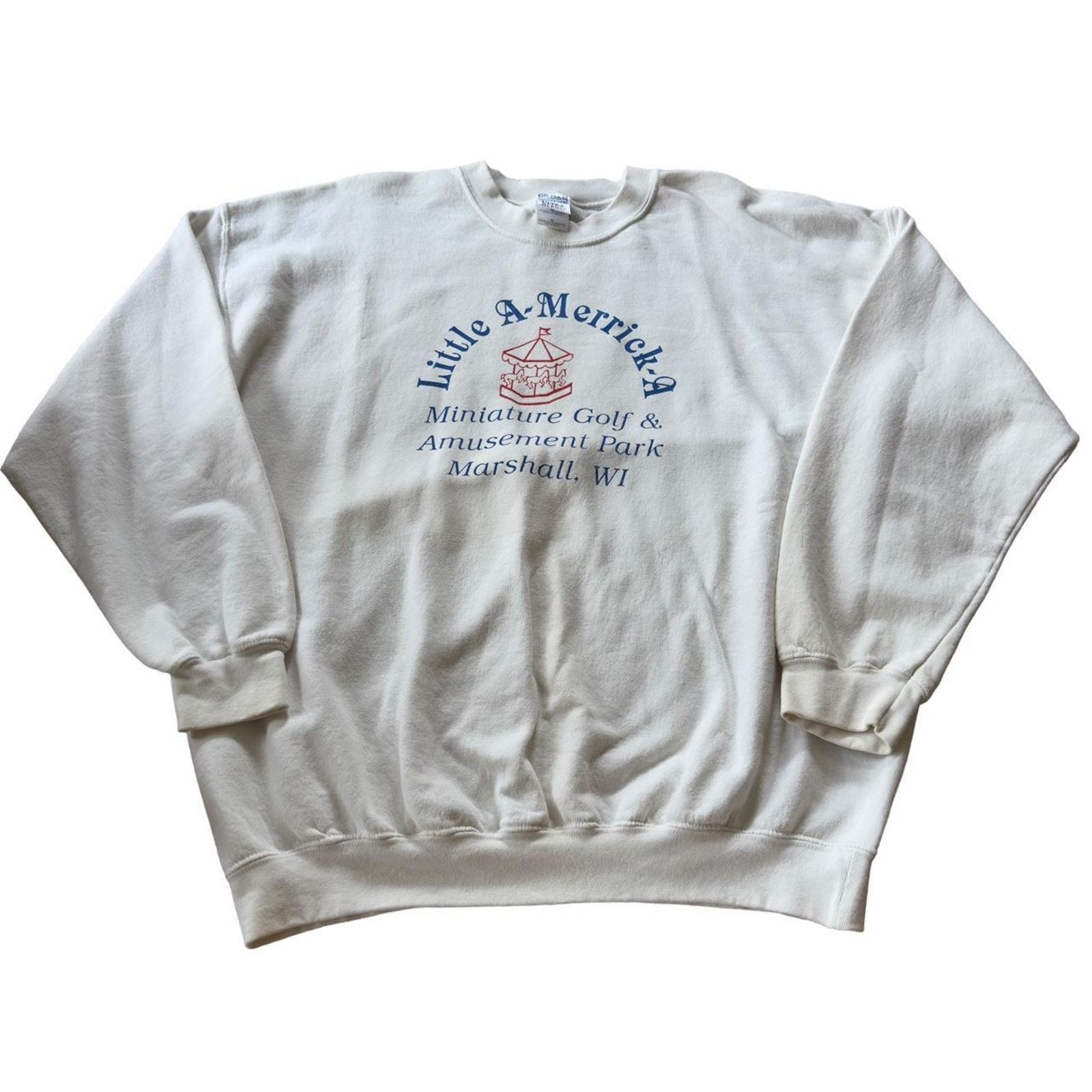 Gildan Vintage Little A-Merrick-A Crewneck 🎡⛳ Size US XL / EU 56 / 4 - 2 Thumbnail
