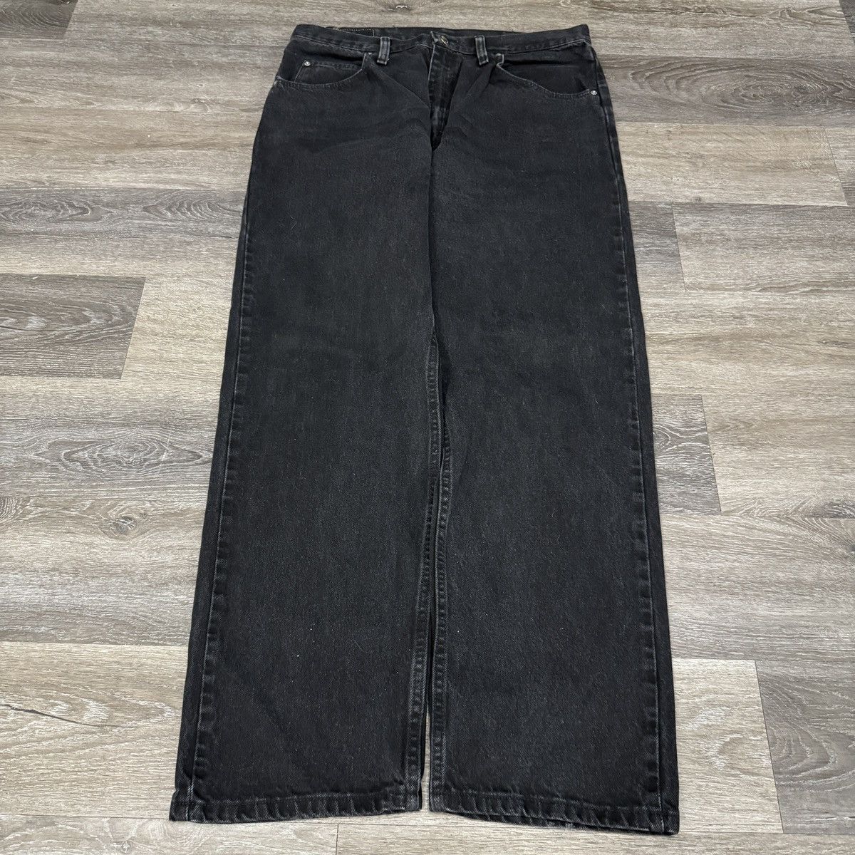 StraightFaded × Vintage × Wrangler Vintage Y2K wrangler faded black essential wide leg jeans Size US 36 / EU 52 - 2 Thumbnail