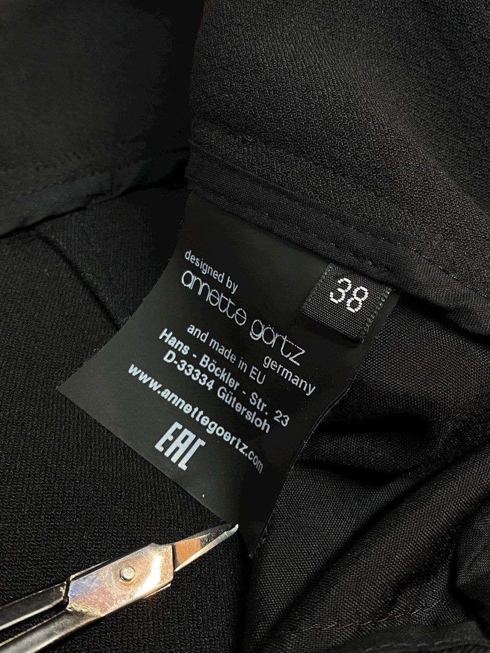 Annette Gortz Annette Gortz Black Straight Pleated Pants Size 26" / US 2 / IT 38 - 18 Thumbnail
